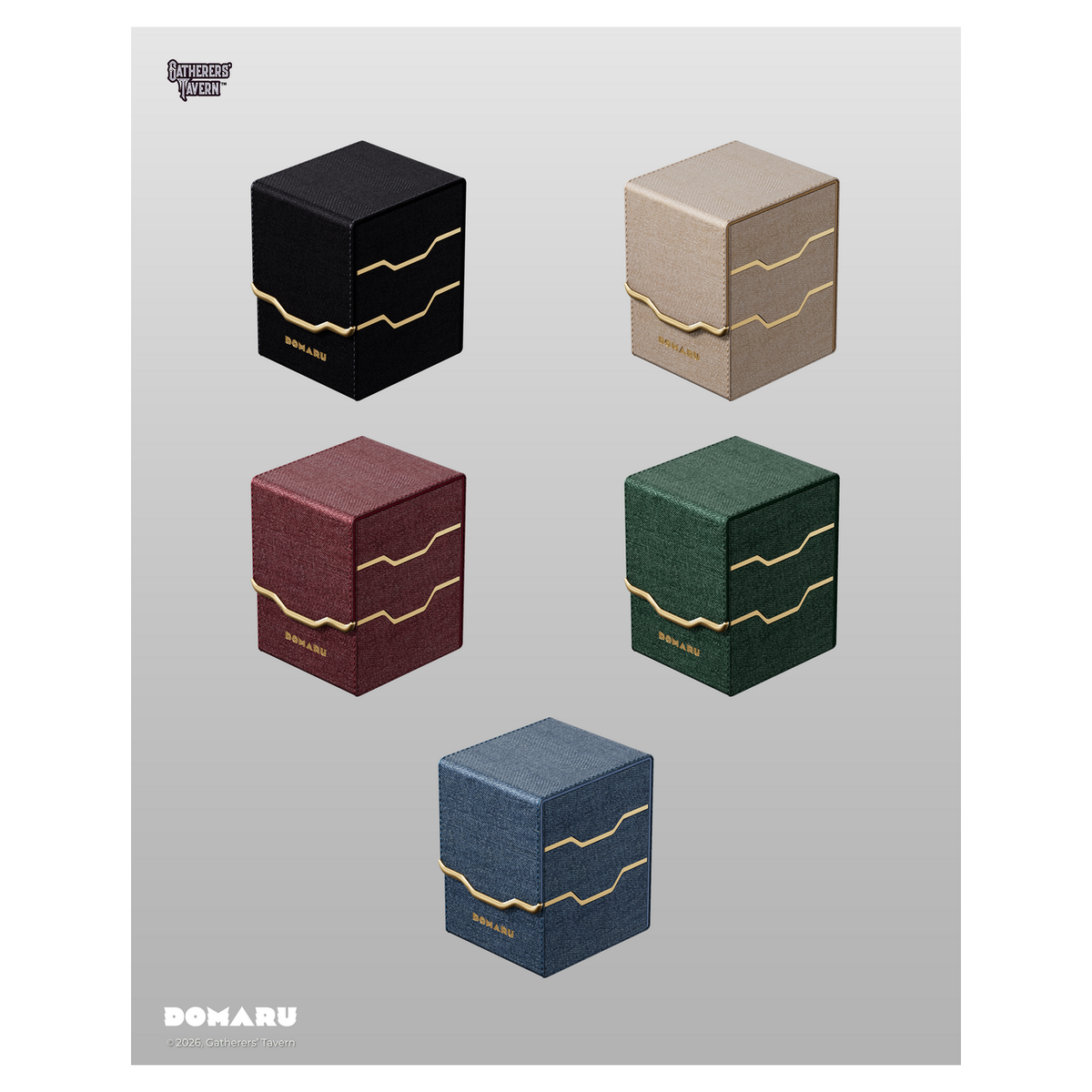 DOMARU Armory Vertex 100+ deck box with magnetic closures and leather dividers - Obsidian - imagen 24