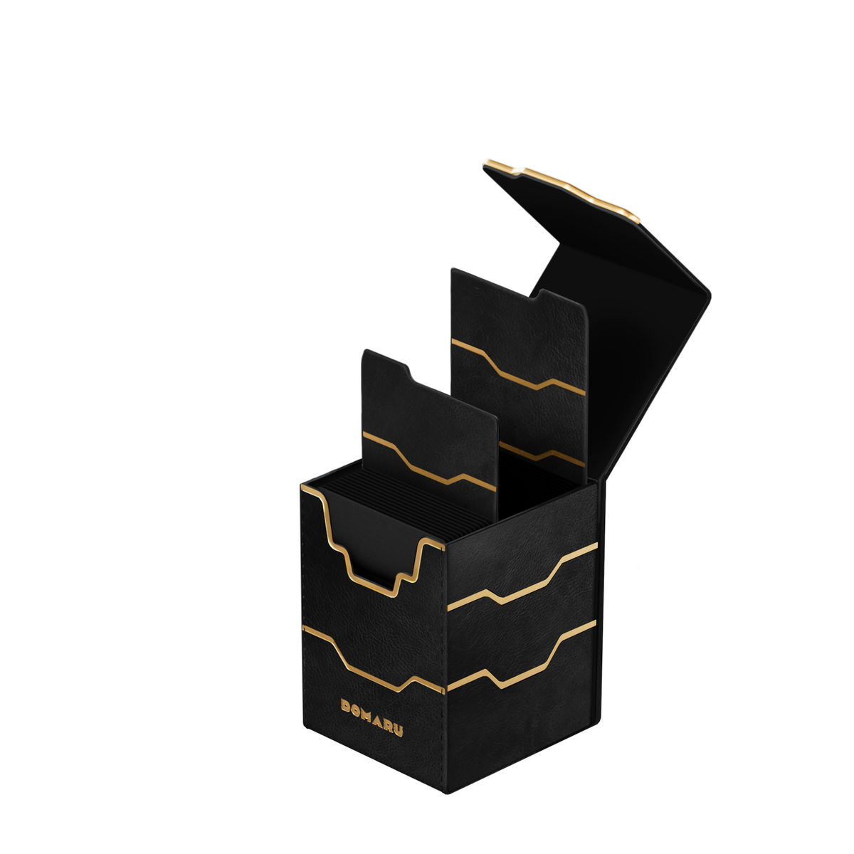 DOMARU Armory Vertex 100+ deck box with magnetic closures and leather dividers - Slate - imagen 26