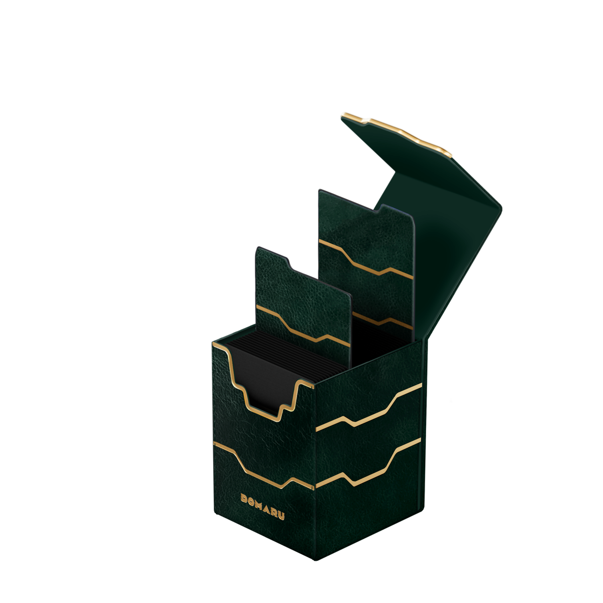 DOMARU Armory Vertex 100+ deck box with magnetic closures and leather dividers - Wildwood - imagen 29