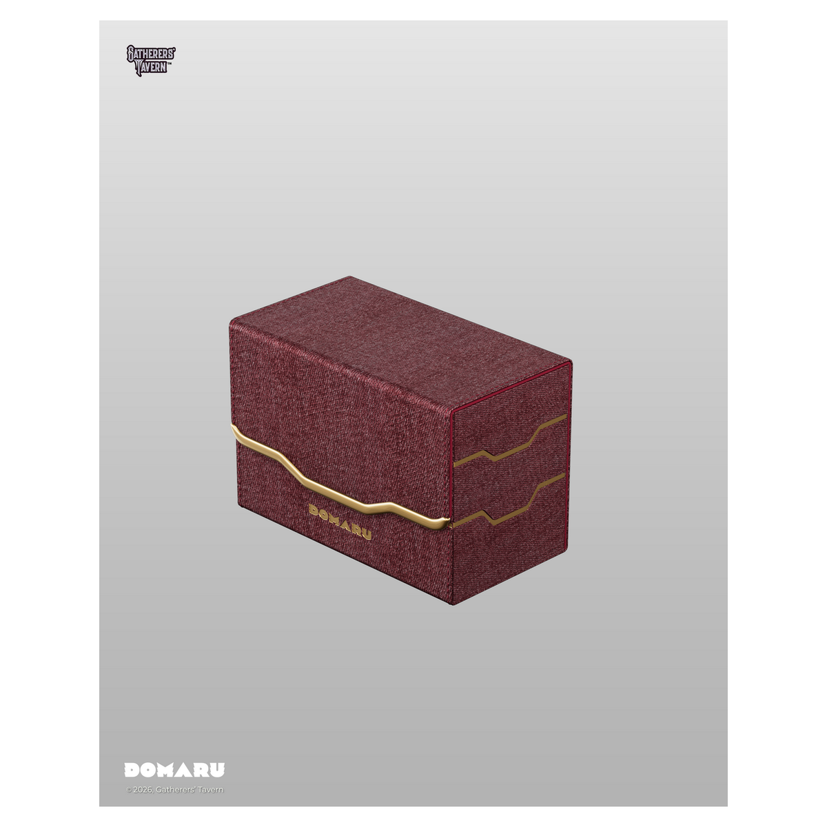 DOMARU Armory Vertex Duo 200+ premium deck box with metallic finish and magnetic closure - Carnelian - imagen 4