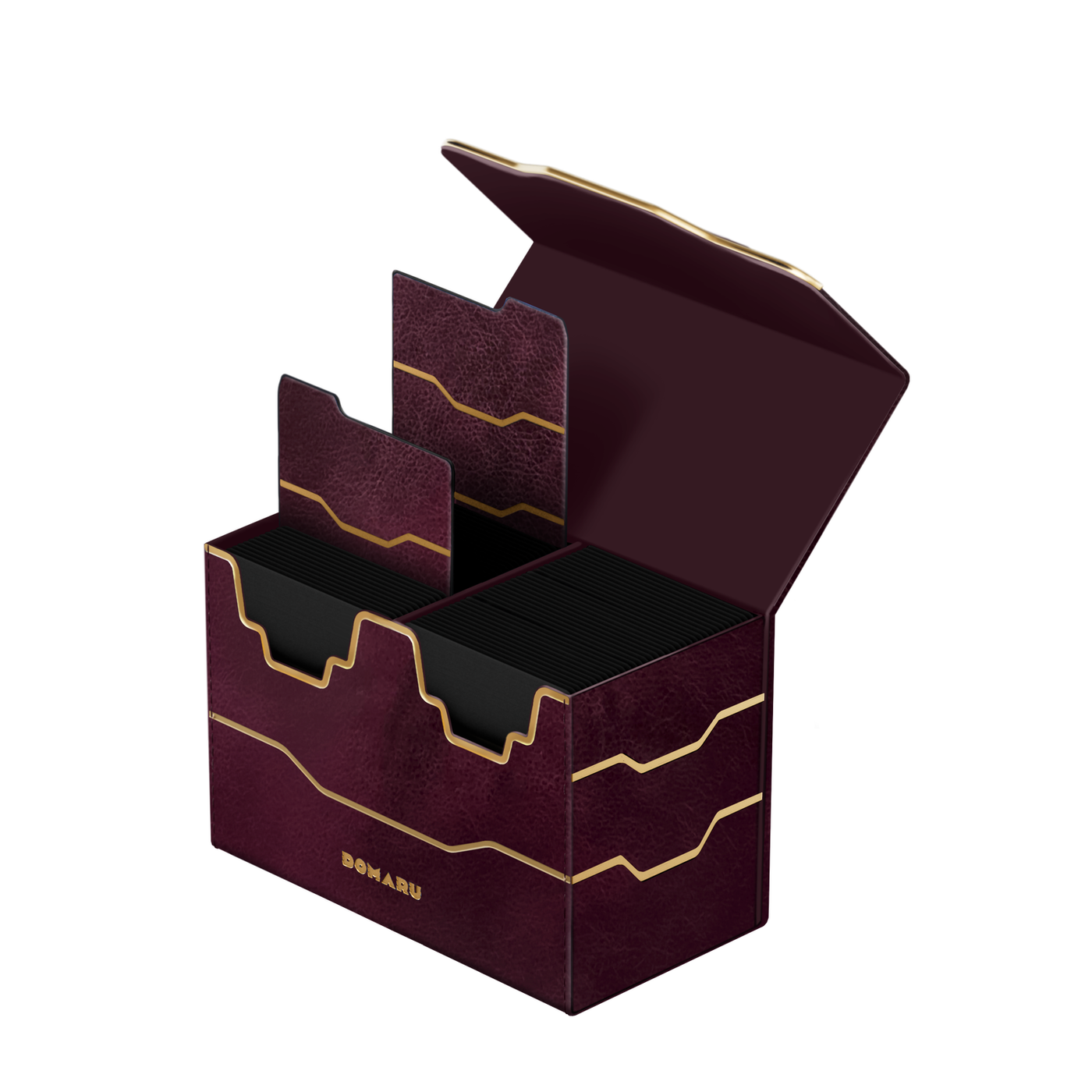 DOMARU Armory Vertex Duo 200+ premium deck box with metallic finish and magnetic closure - Ember - imagen 11