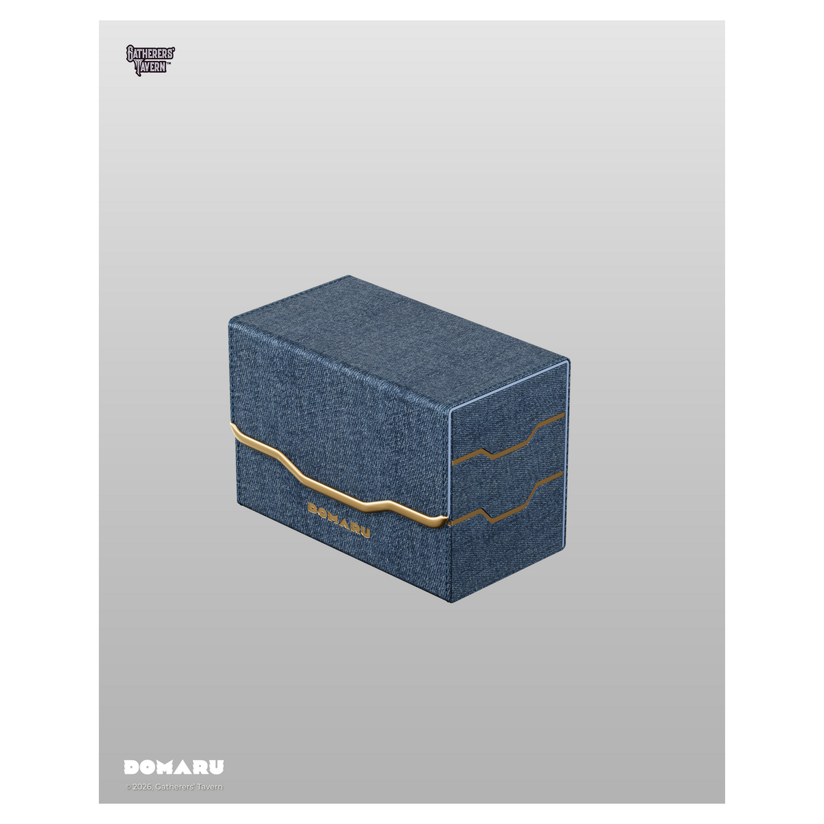 DOMARU Armory Vertex Duo 200+ premium deck box with metallic finish and magnetic closure - Lazulite - imagen 16