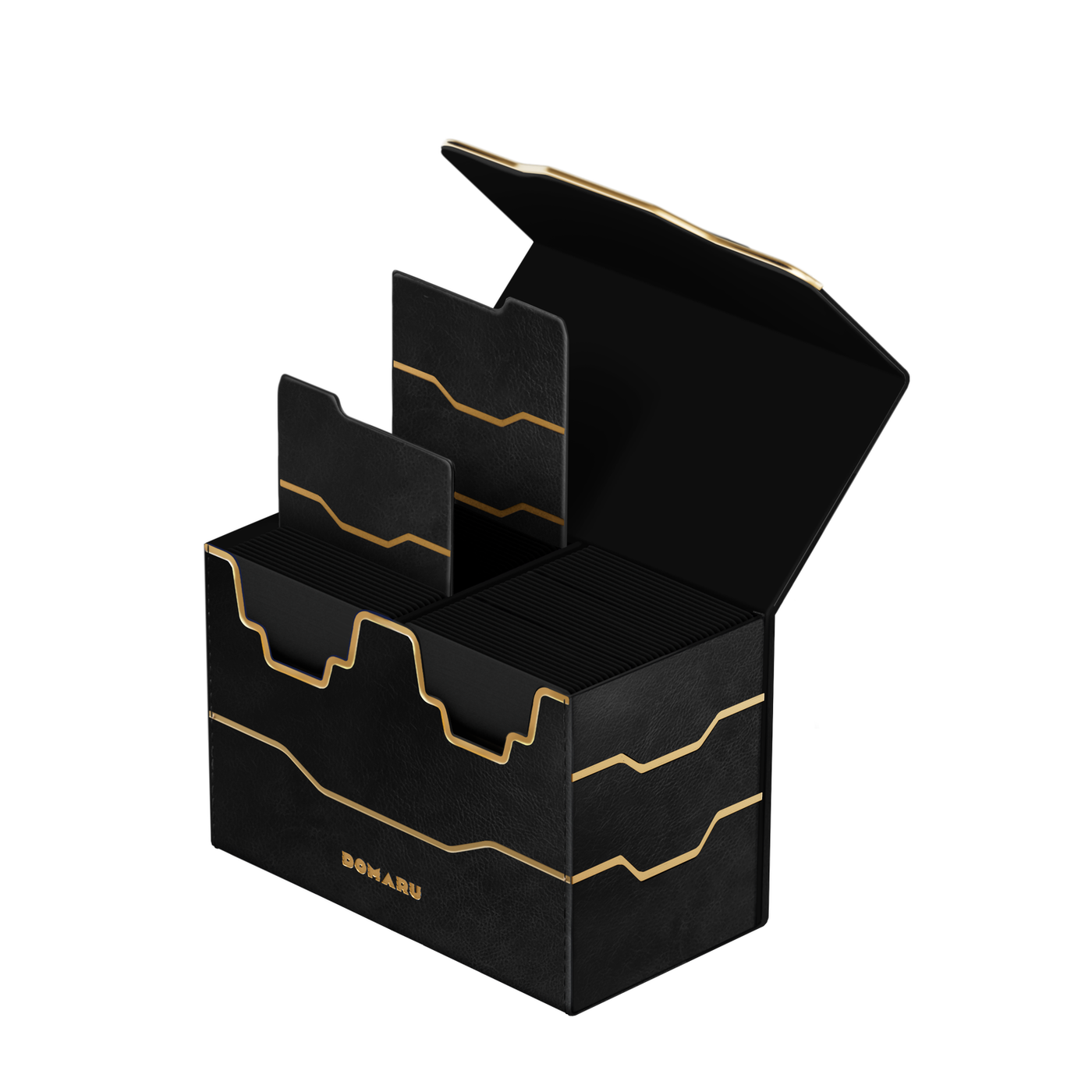 DOMARU Armory Vertex Duo 200+ premium deck box with metallic finish and magnetic closure - Slate - imagen 26