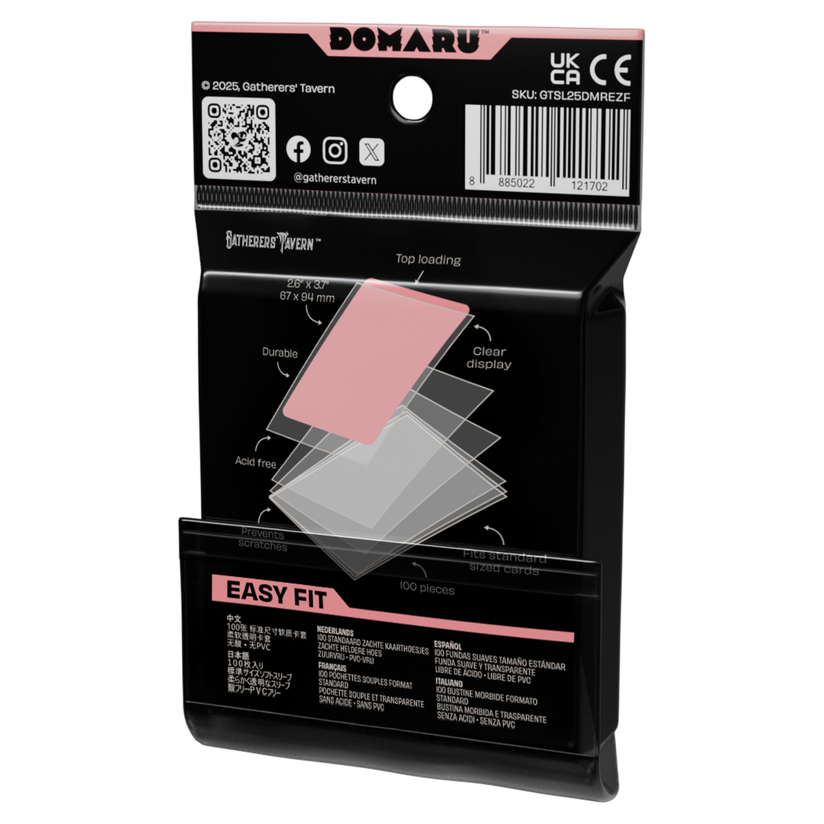DOMARU Easy Fit Standard Sleeves: 100-pack of soft protective sleeves for standard-size trading cards - imagen 2