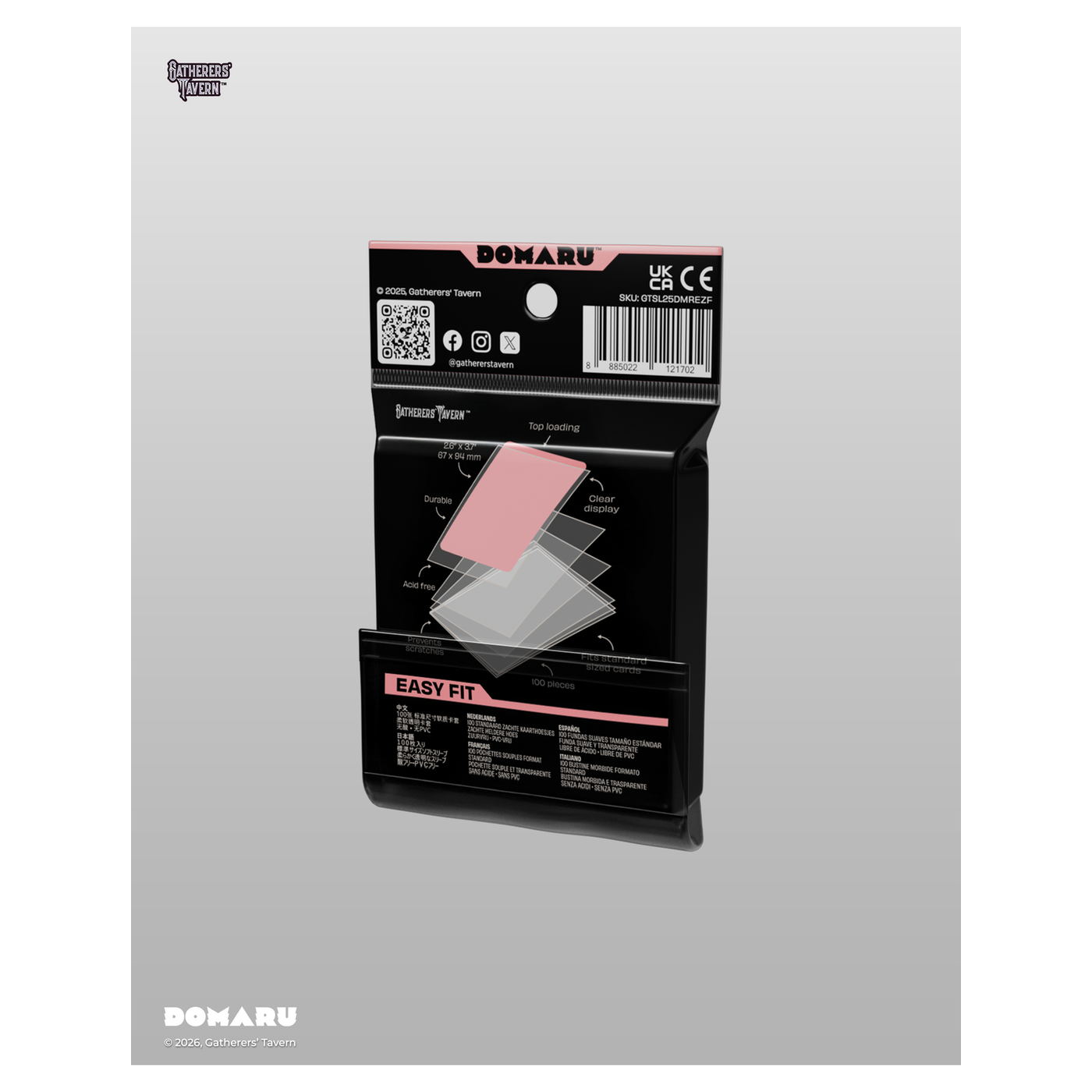 DOMARU Easy Fit Standard Sleeves: 100-pack of soft protective sleeves for standard-size trading cards - imagen 5