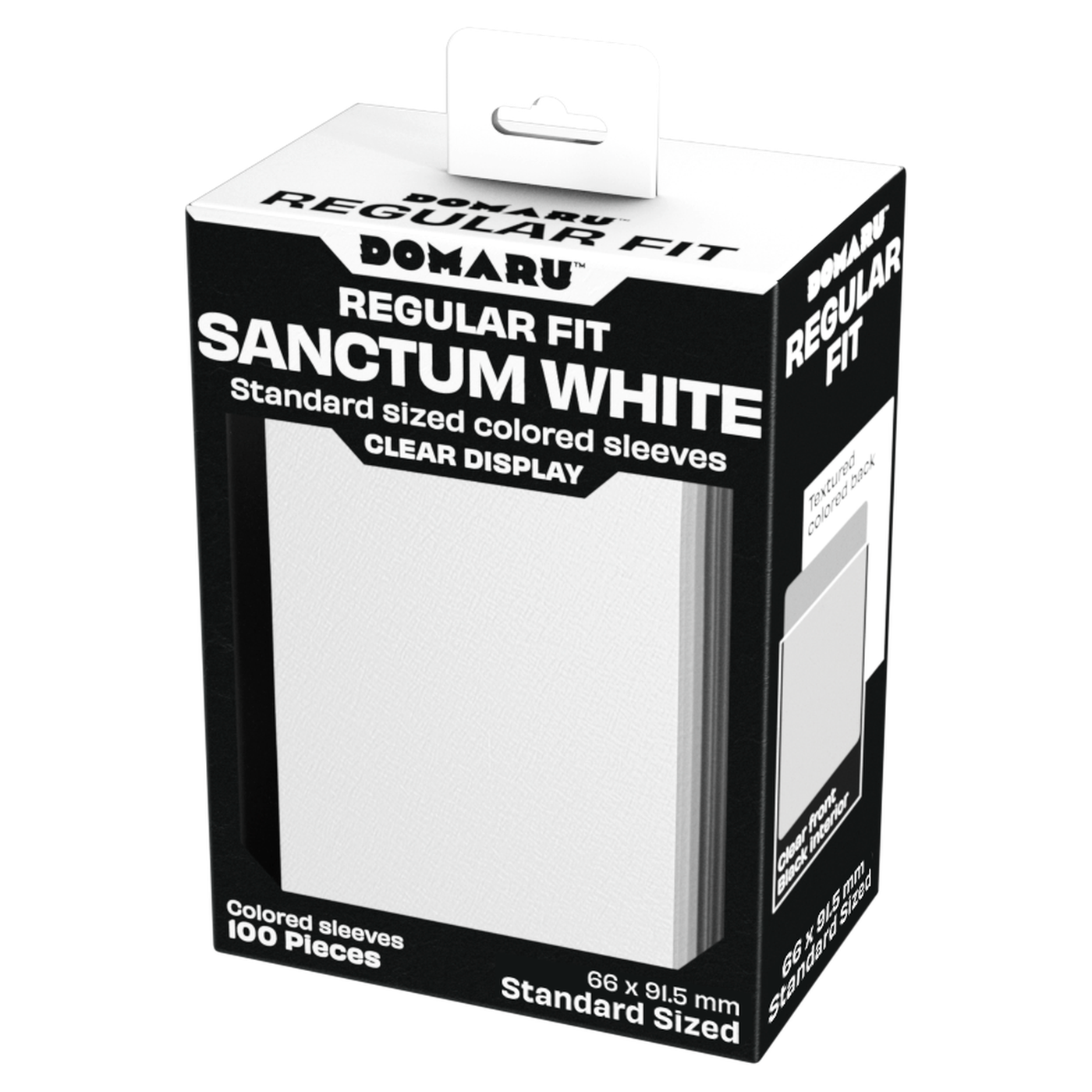DOMARU Regular Fit standard sleeves pack of 100, available in colors including Balefire Red, Divi - Sanctum White - imagen 55