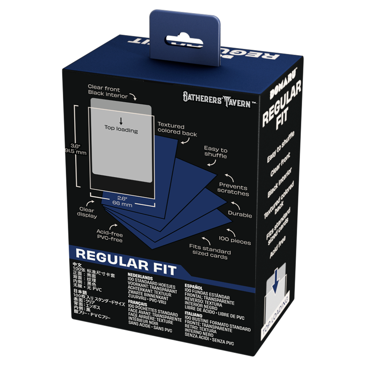 DOMARU Regular Fit standard sleeves pack of 100, available in colors including Balefire Red, Divine - Regent Blue - imagen 44