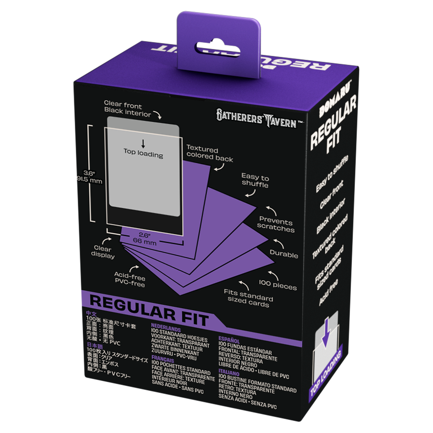 DOMARU Regular Fit standard sleeves pack of 100, available in colors including Balefire Red, Di - Duskfall Indigo - imagen 14