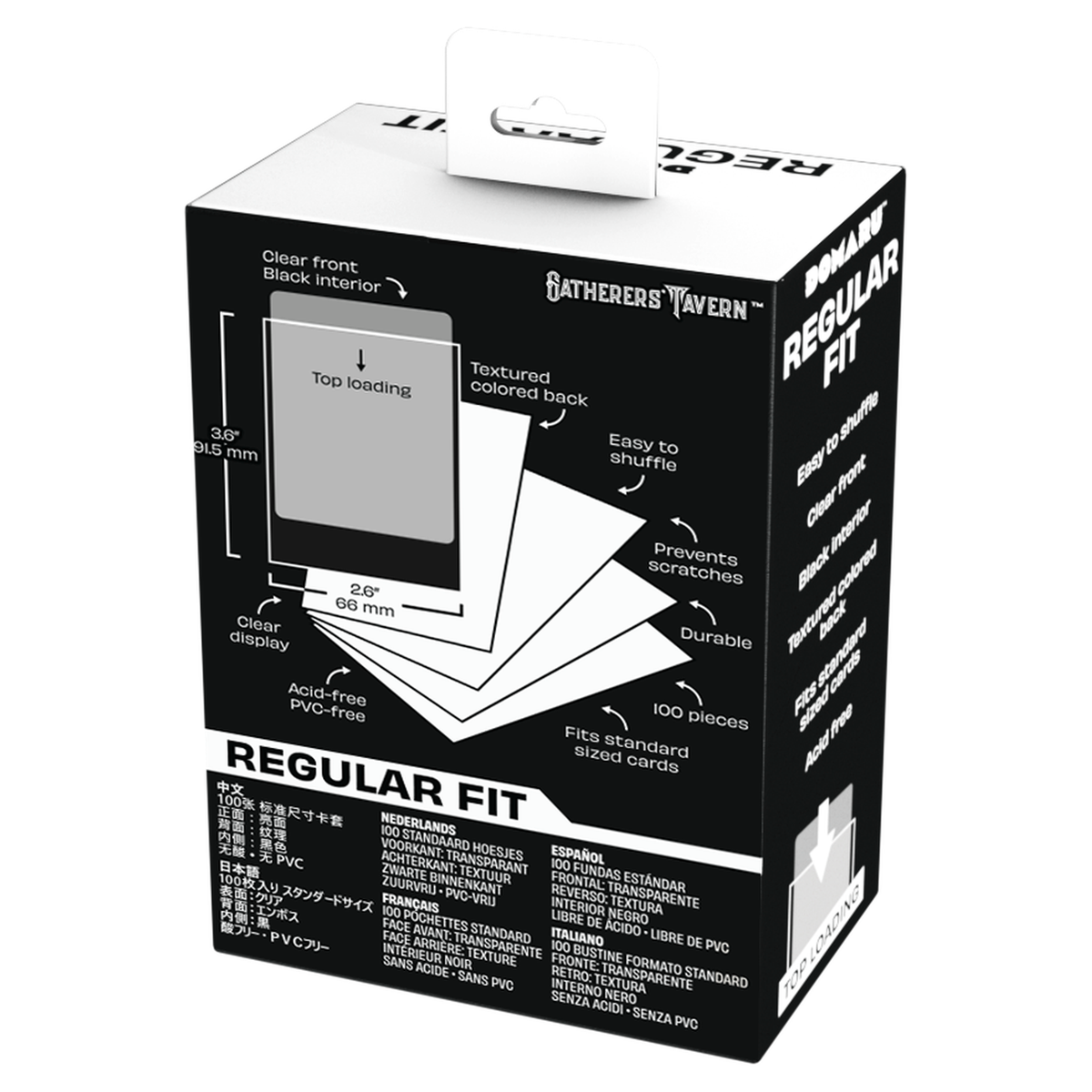 DOMARU Regular Fit standard sleeves pack of 100, available in colors including Balefire Red, Divi - Sanctum White - imagen 56