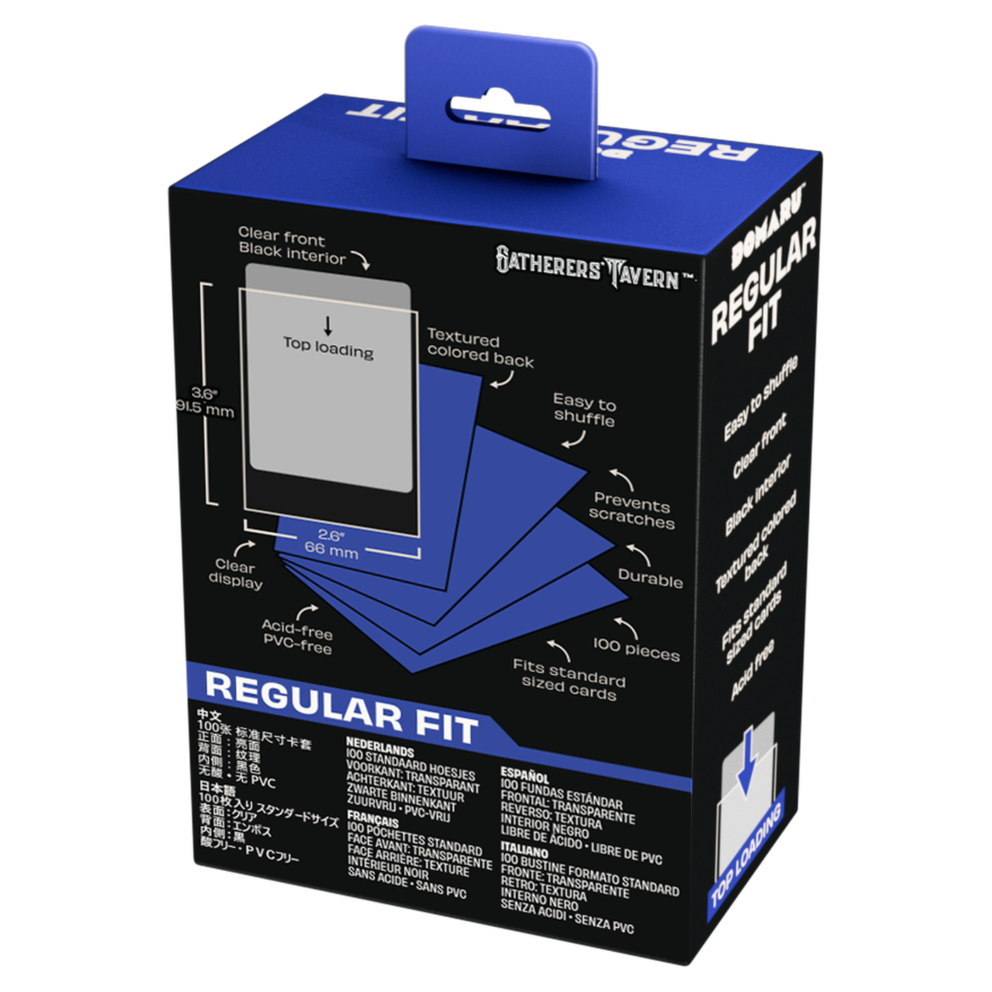 DOMARU Regular Fit standard sleeves pack of 100, available in colors including Balefire Red, Divine - Noble Blue - imagen 38