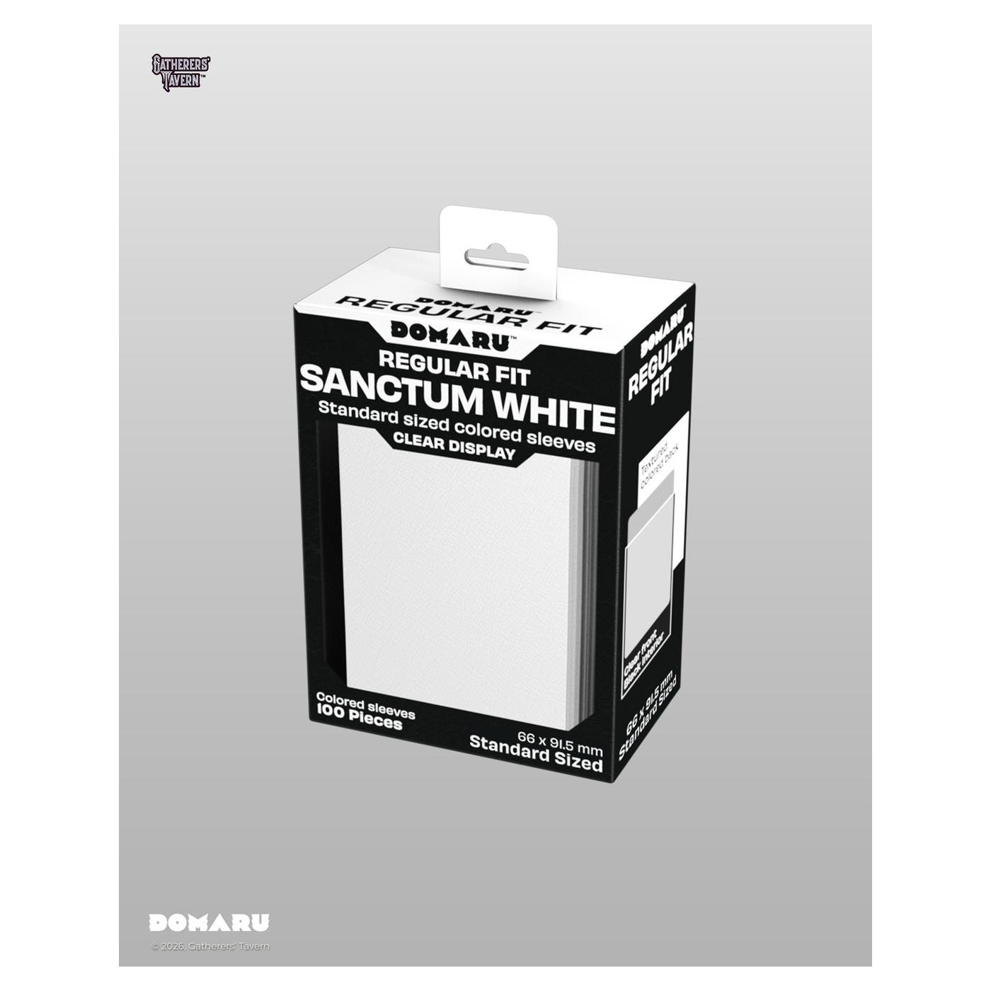 DOMARU Regular Fit standard sleeves pack of 100, available in colors including Balefire Red, Divi - Sanctum White - imagen 57