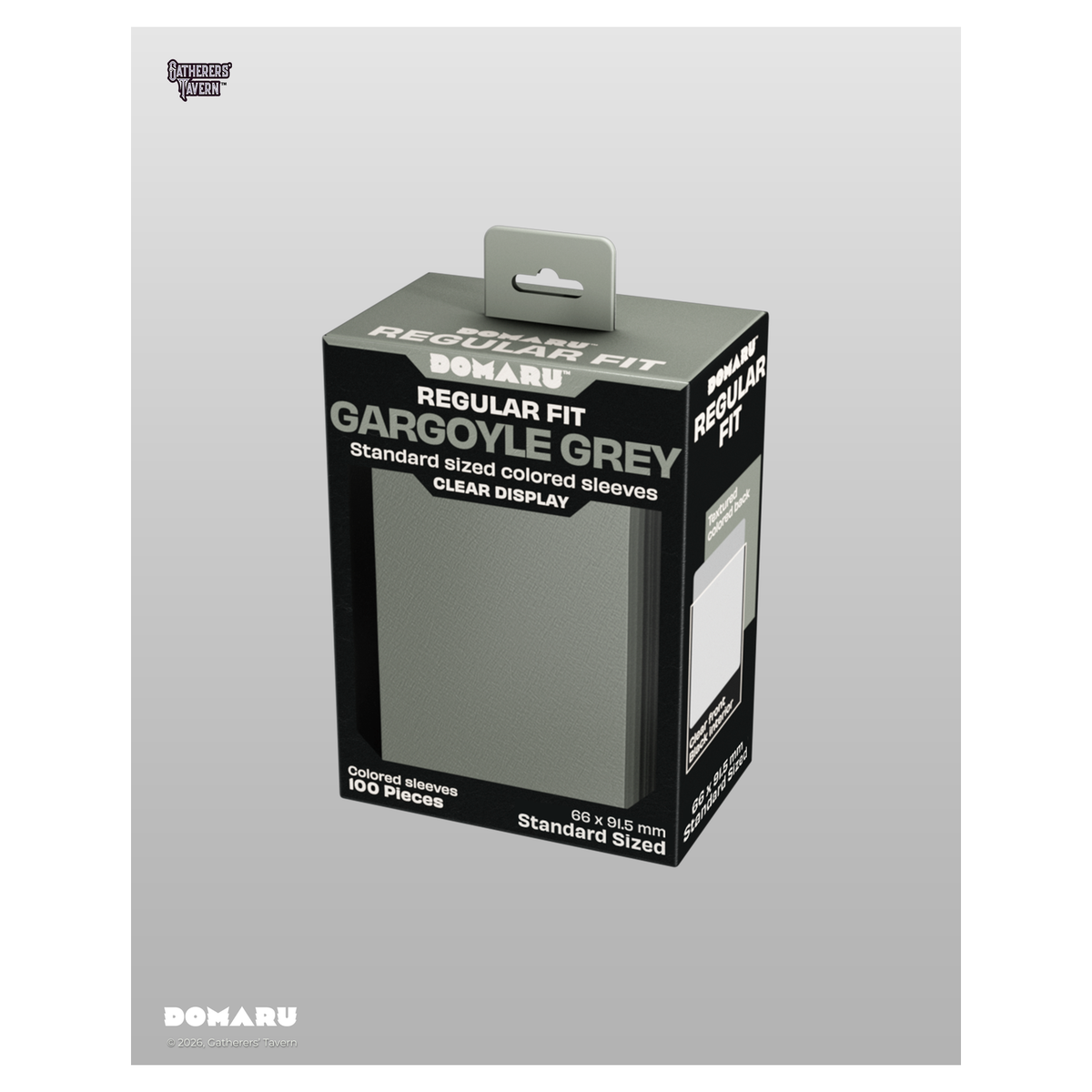 DOMARU Regular Fit standard sleeves pack of 100, available in colors including Balefire Red, Divi - Gargoyle Grey - imagen 21