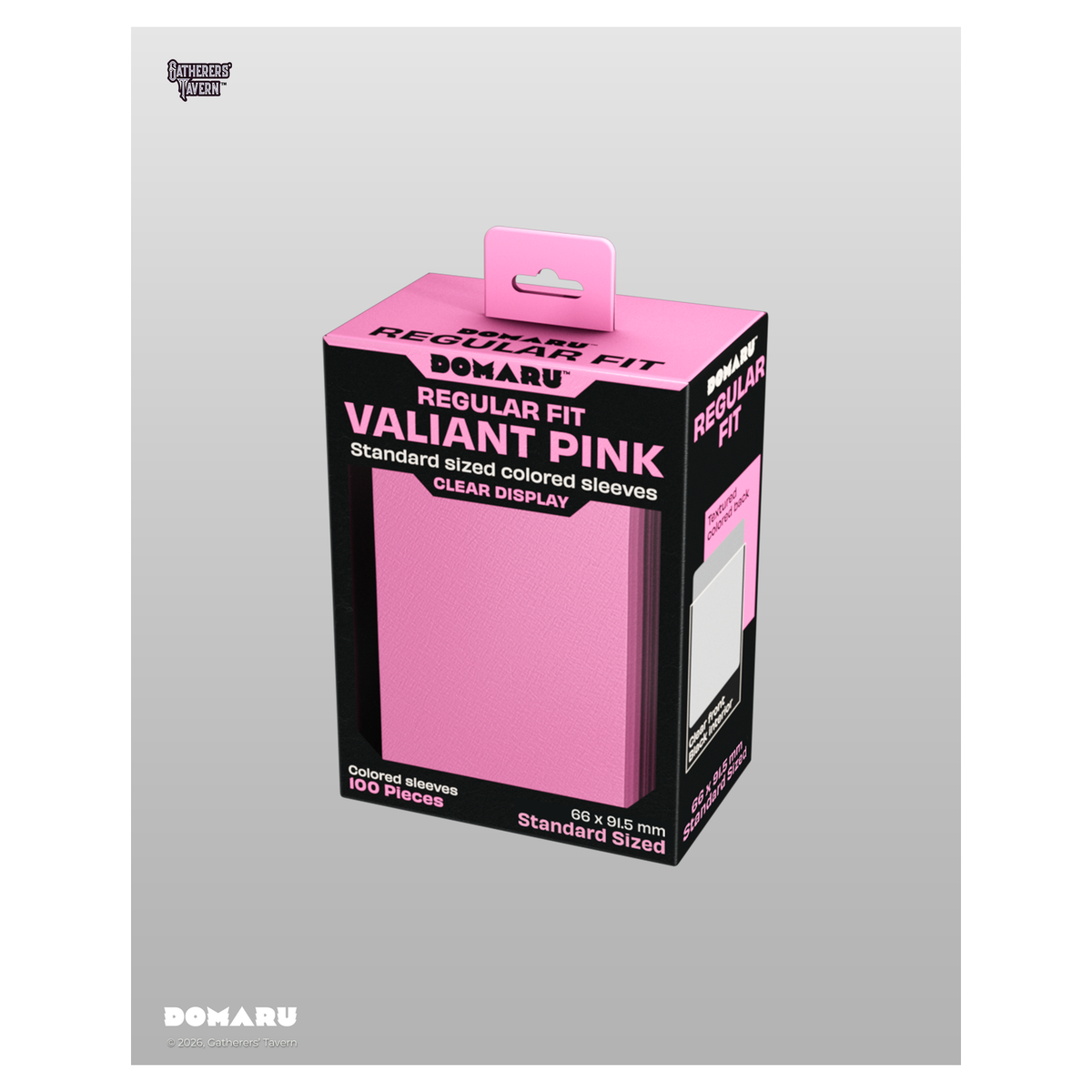 DOMARU Regular Fit standard sleeves pack of 100, available in colors including Balefire Red, Divin - Valiant Pink - imagen 81