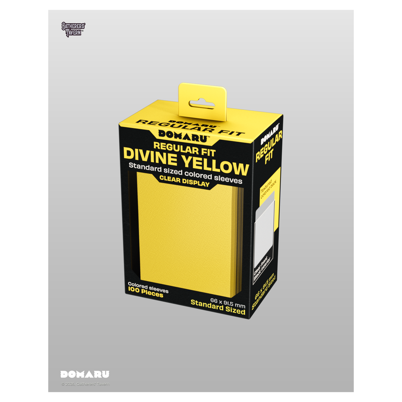 DOMARU Regular Fit standard sleeves pack of 100, available in colors including Balefire Red, Divin - Divine Yellow - imagen 9