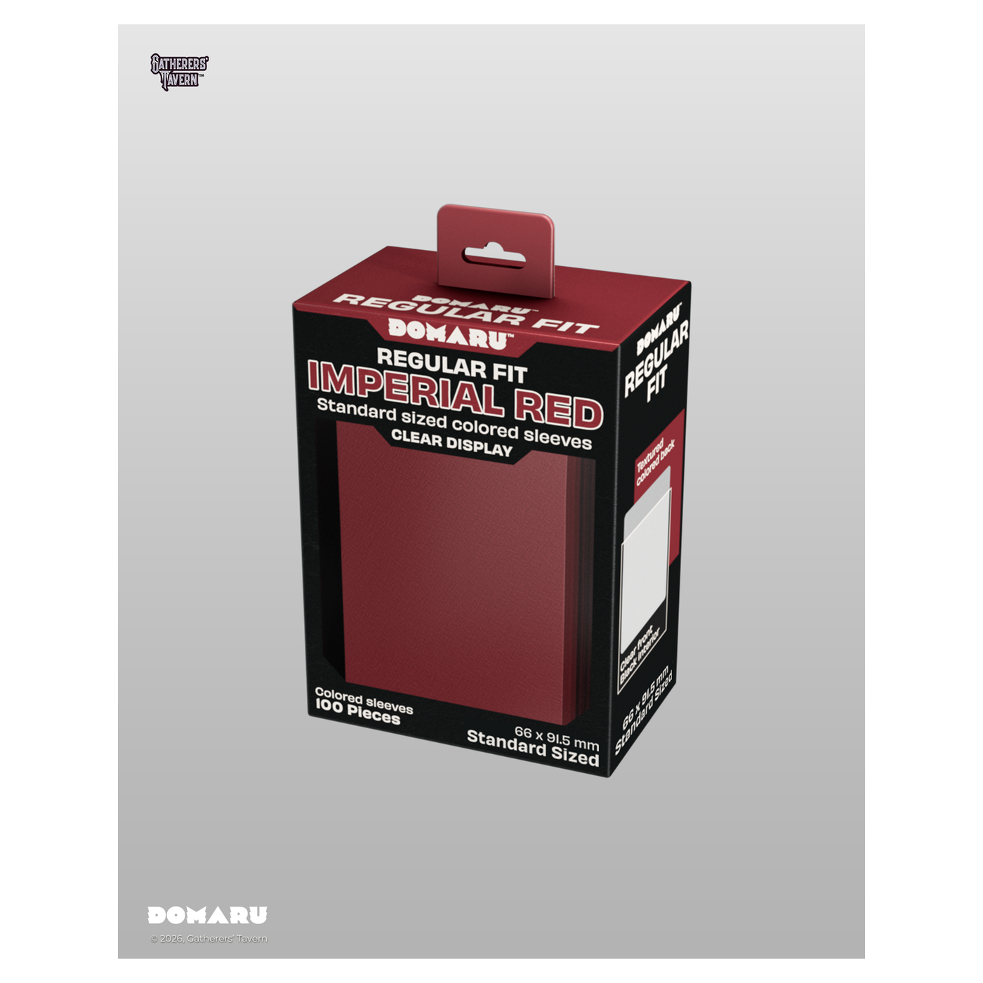 DOMARU Regular Fit standard sleeves pack of 100, available in colors including Balefire Red, Divin - Imperial Red - imagen 33