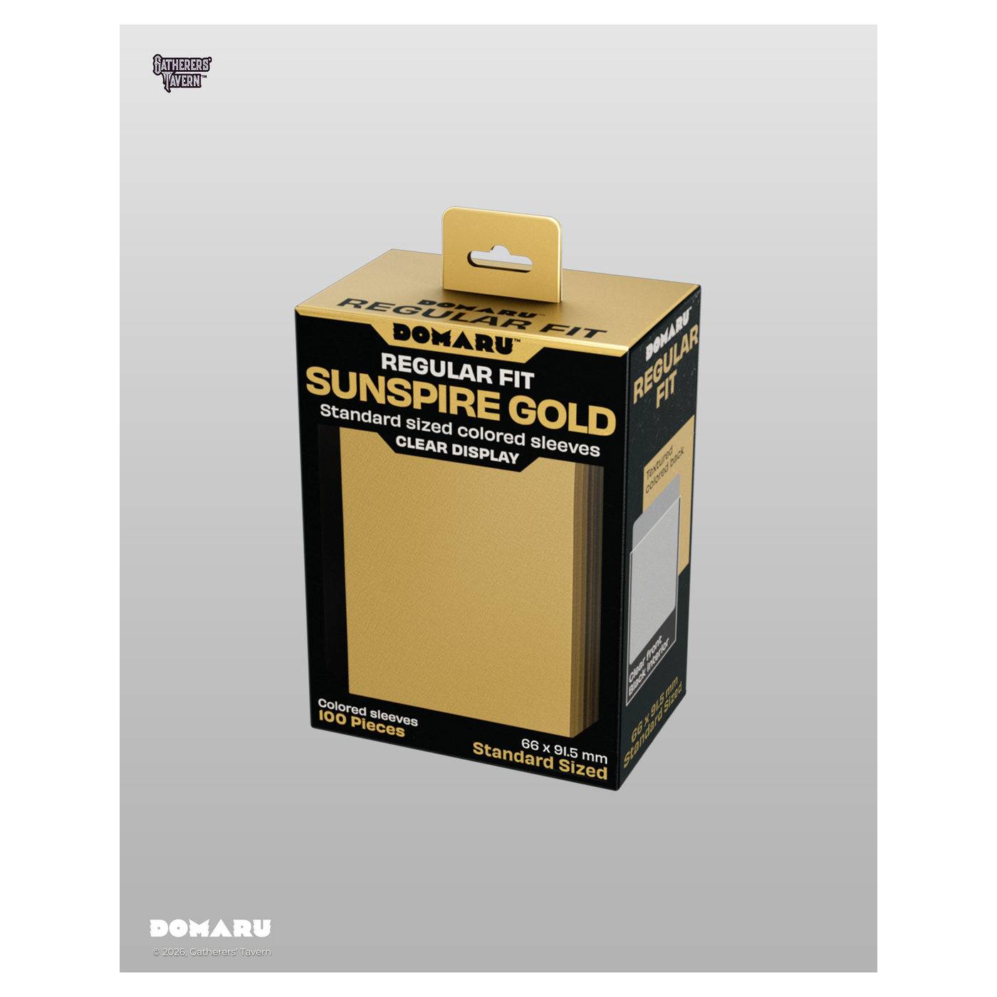 DOMARU Regular Fit standard sleeves pack of 100, available in colors including Balefire Red, Divi - Sunspire Gold - imagen 69