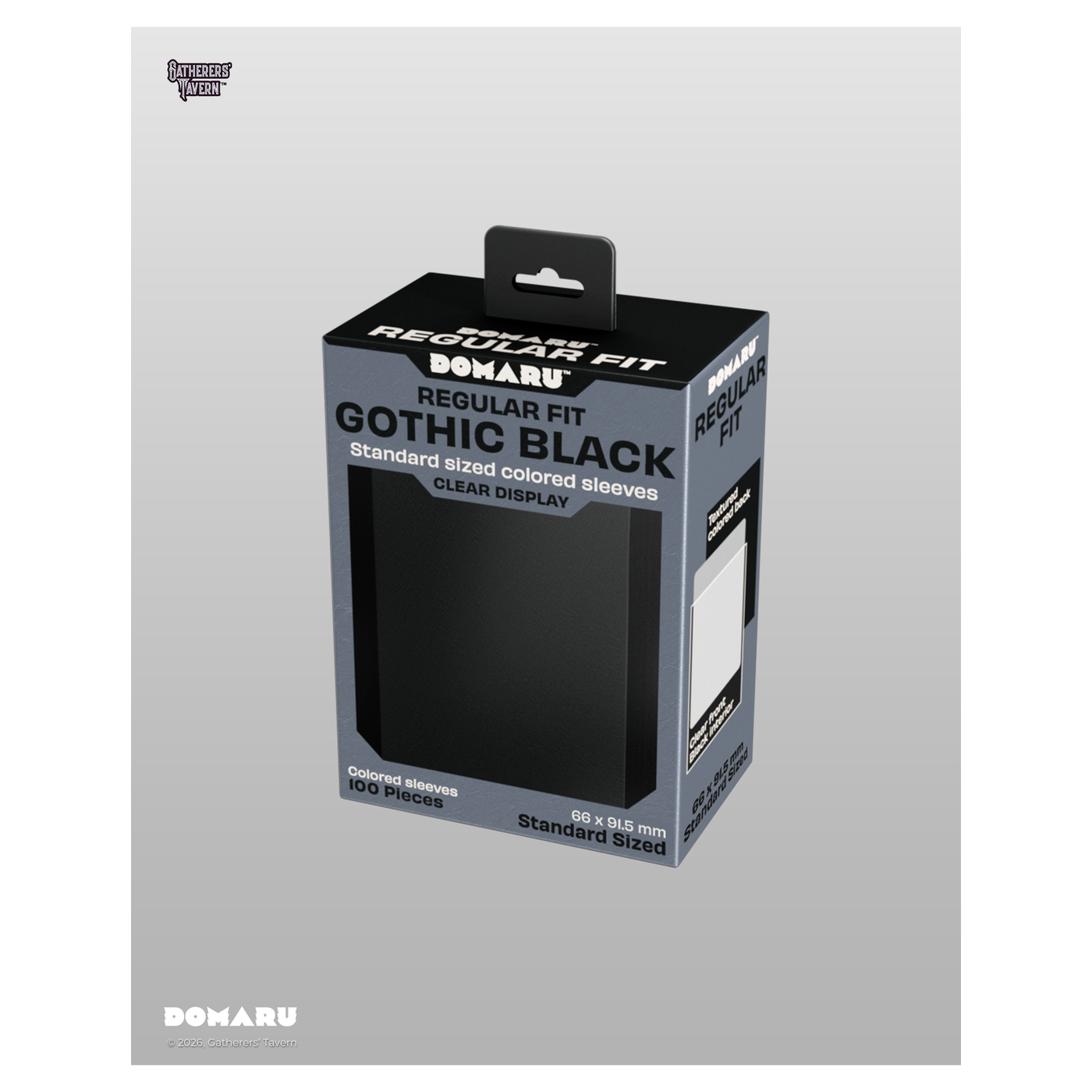 DOMARU Regular Fit standard sleeves pack of 100, available in colors including Balefire Red, Divin - Gothic Black - imagen 27