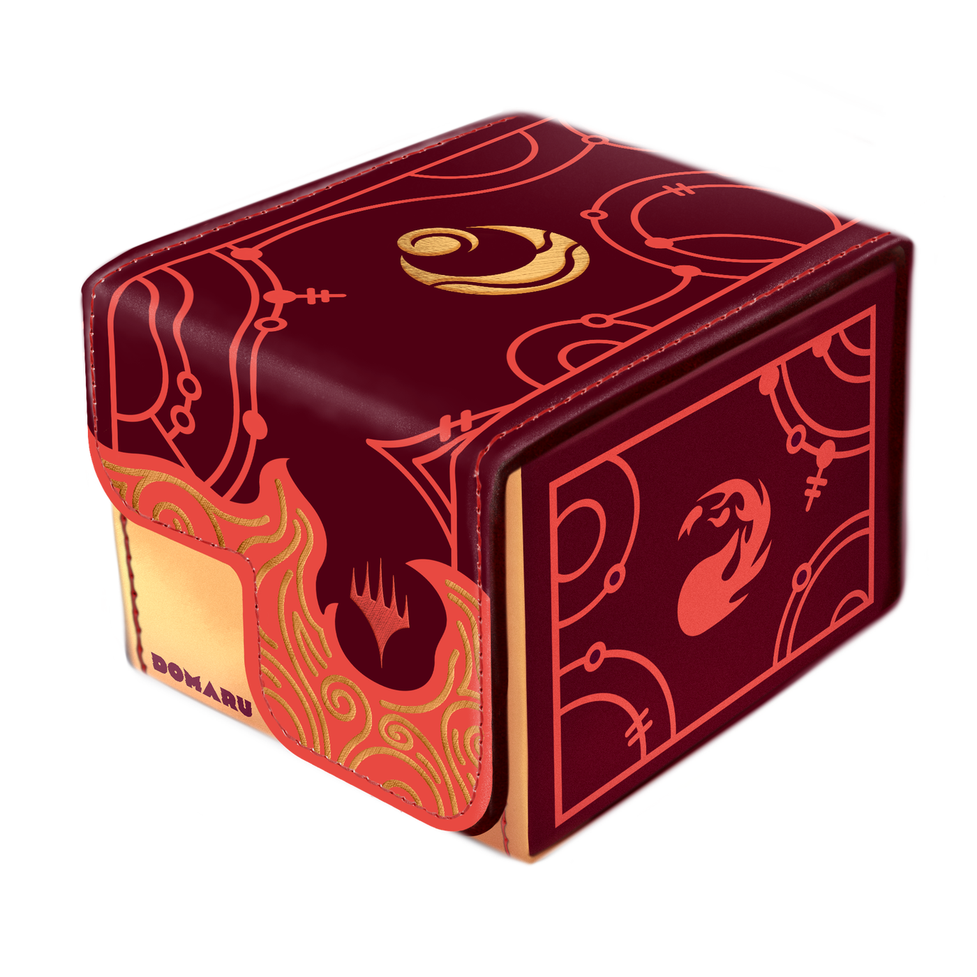 DOMARU Box Magic Lorwyn Eclipsed deck storage with magnetic closure and alternating tab dividers - Cinder Red - imagen 9