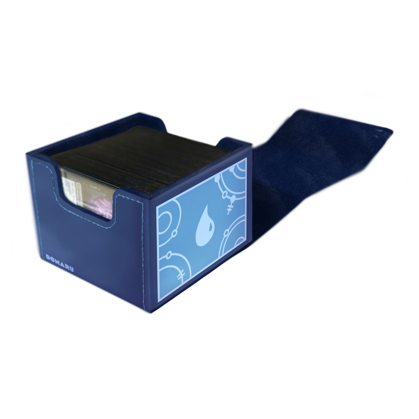 DOMARU Box Magic Lorwyn Eclipsed deck storage with magnetic closure and alternating tab dividers - Brine Blue - imagen 6