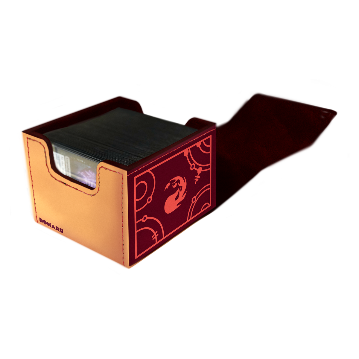 DOMARU Box Magic Lorwyn Eclipsed deck storage with magnetic closure and alternating tab dividers - Cinder Red - imagen 10