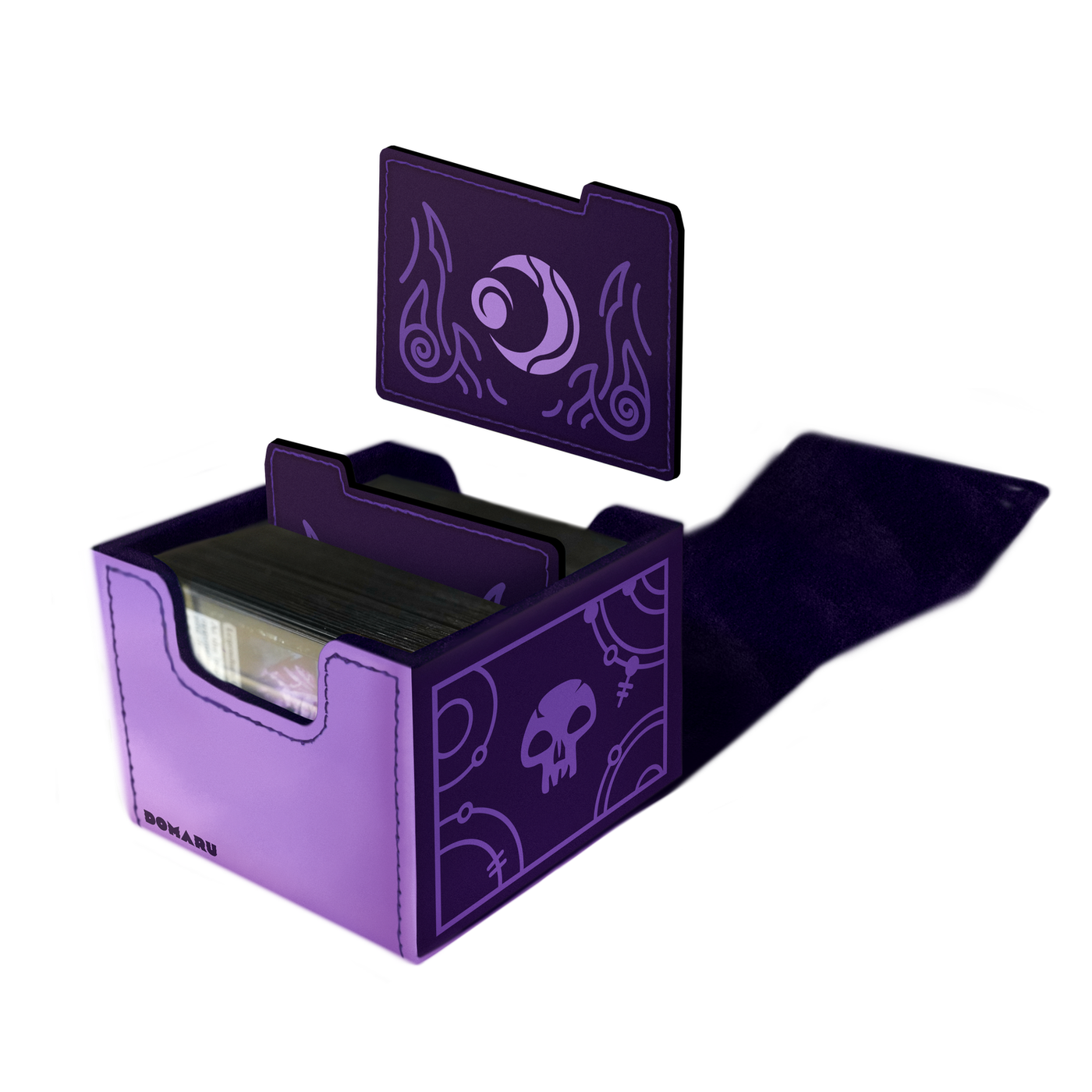 DOMARU Box Magic Lorwyn Eclipsed deck storage with magnetic closure and alternating tab dividers - Eventide Black - imagen 15