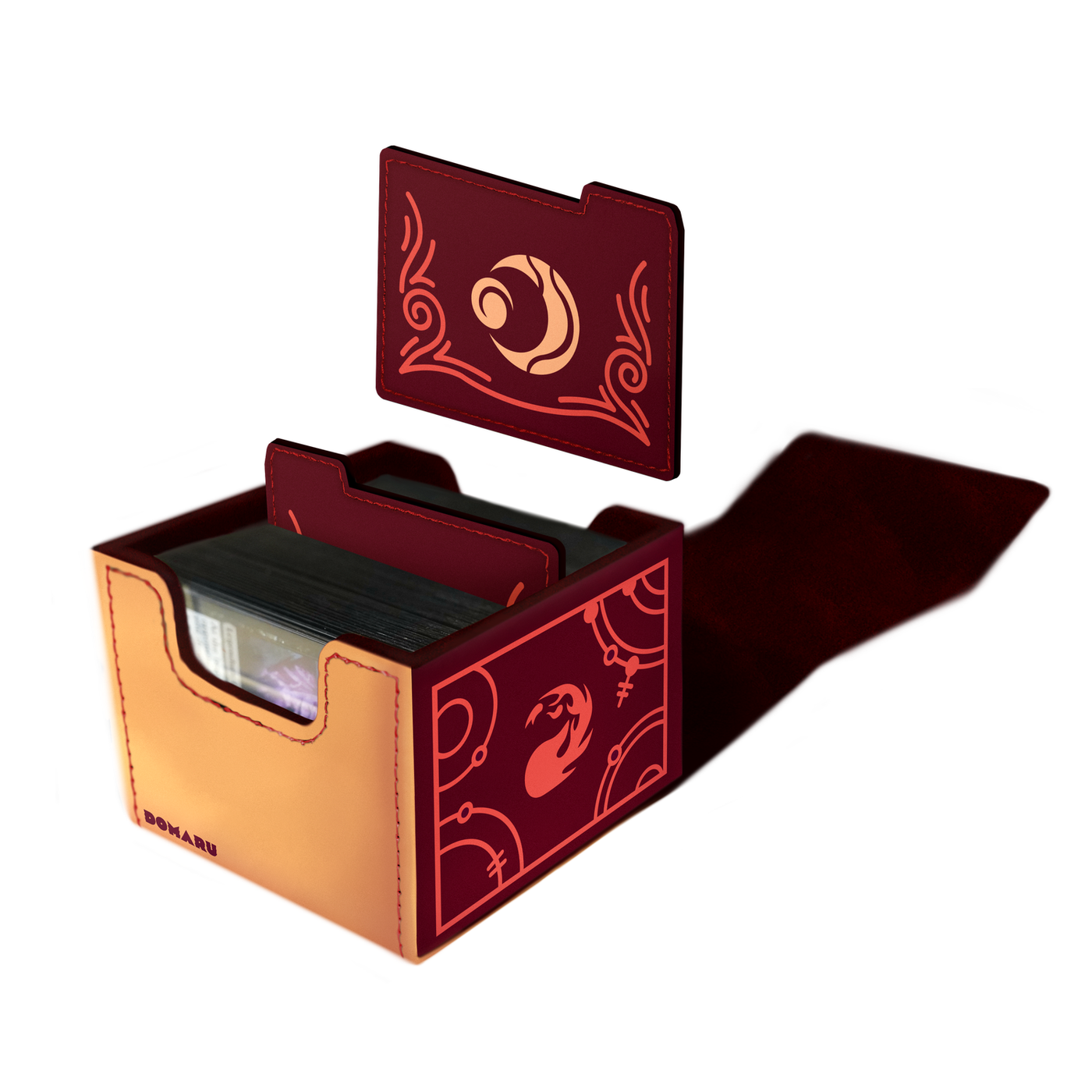 DOMARU Box Magic Lorwyn Eclipsed deck storage with magnetic closure and alternating tab dividers - Cinder Red - imagen 11