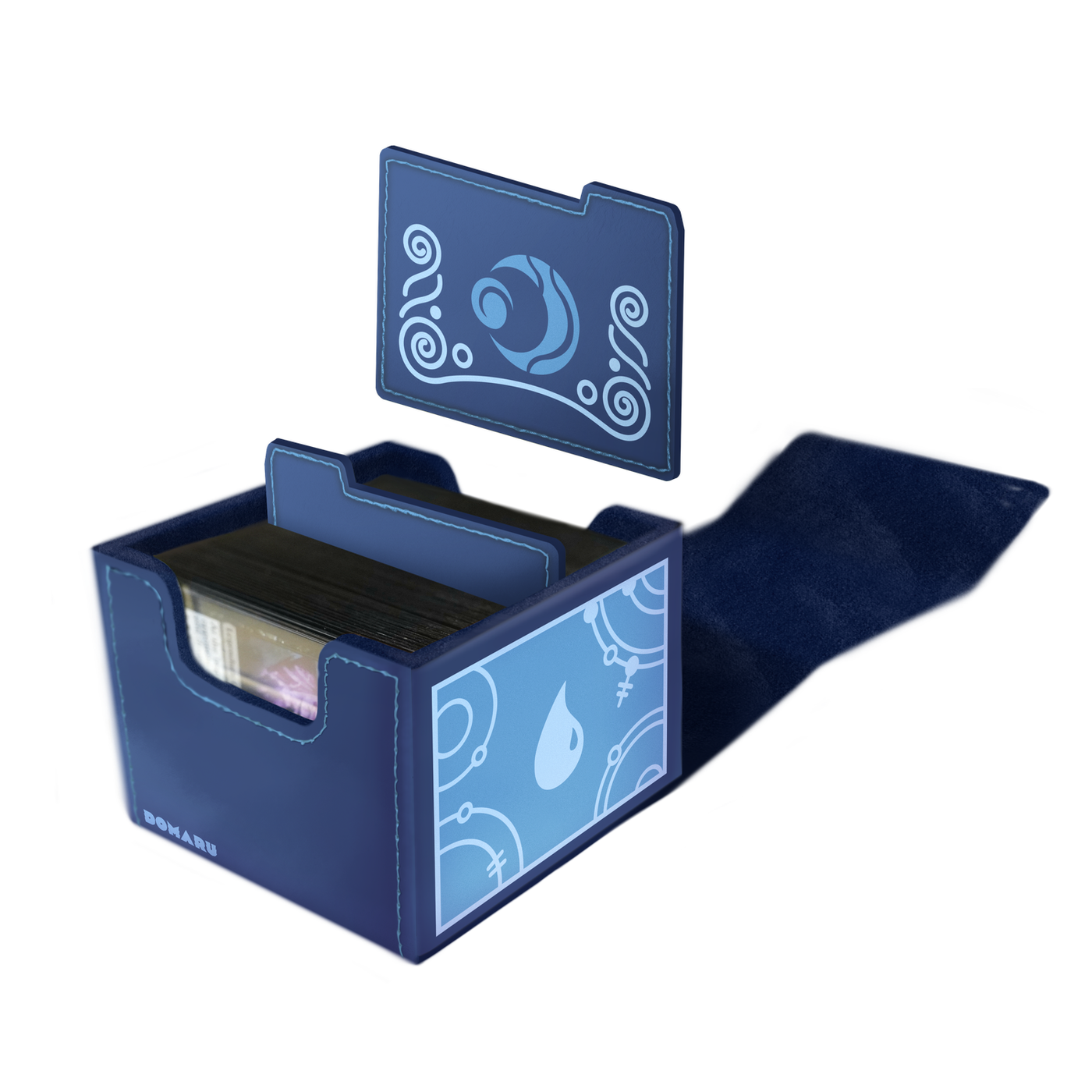 DOMARU Box Magic Lorwyn Eclipsed deck storage with magnetic closure and alternating tab dividers - Brine Blue - imagen 7