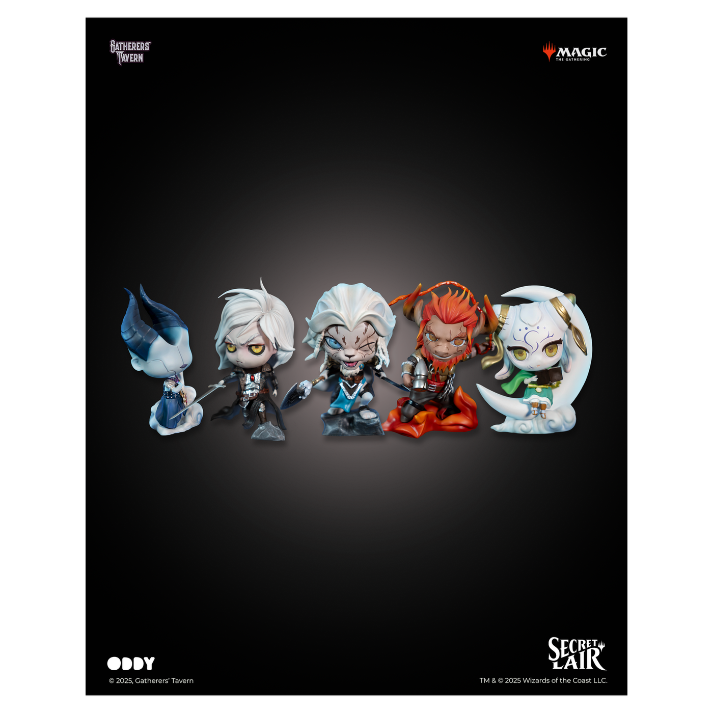 5 sealed collectible Magic: The Gathering planeswalker figures including Ajani, Angrath, Ashiok, Sorin, and Tamiyo - imagen 3
