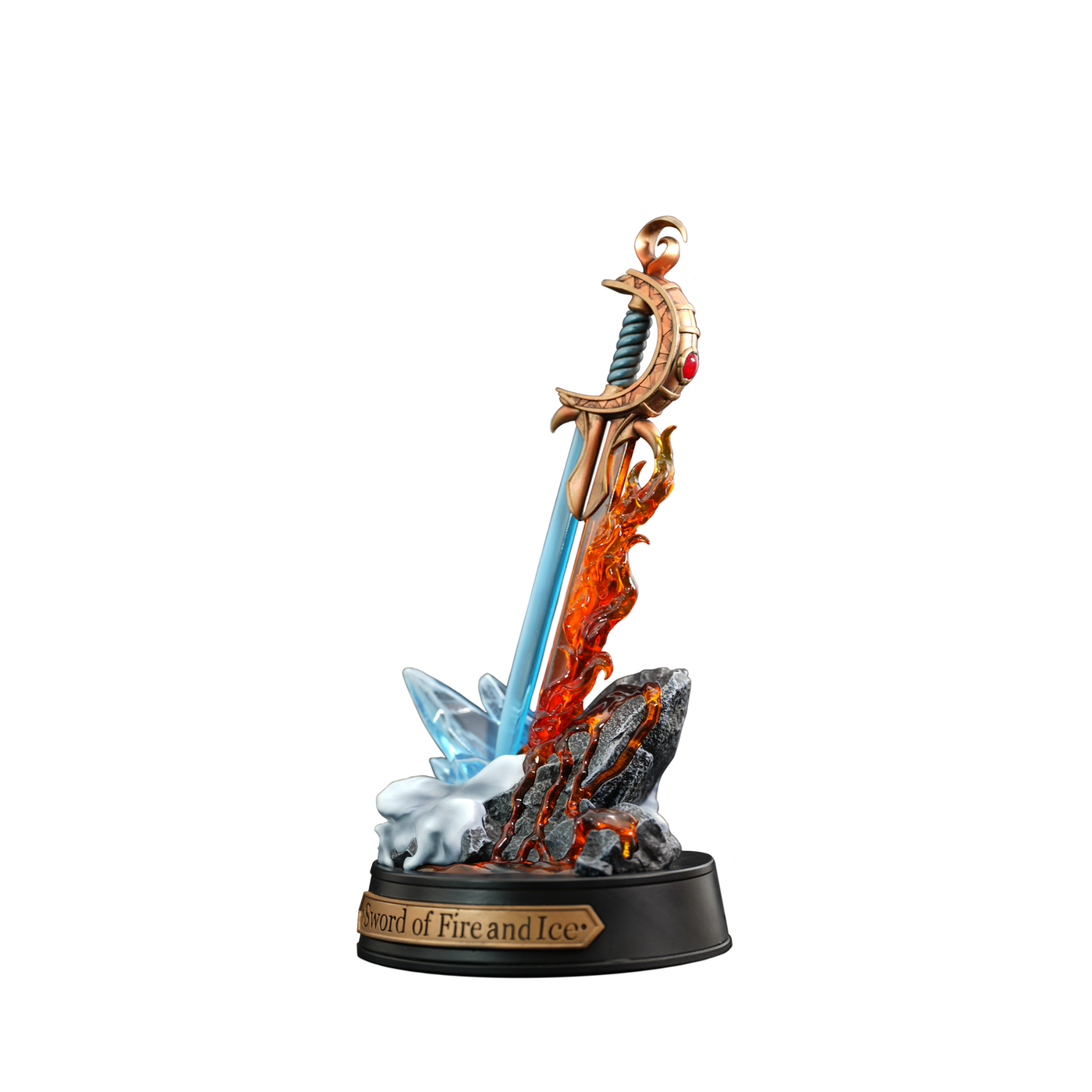 Magic: The Gathering Sword of Fire and Ice collectible statue with USB-C powered light-up base - imagen 3
