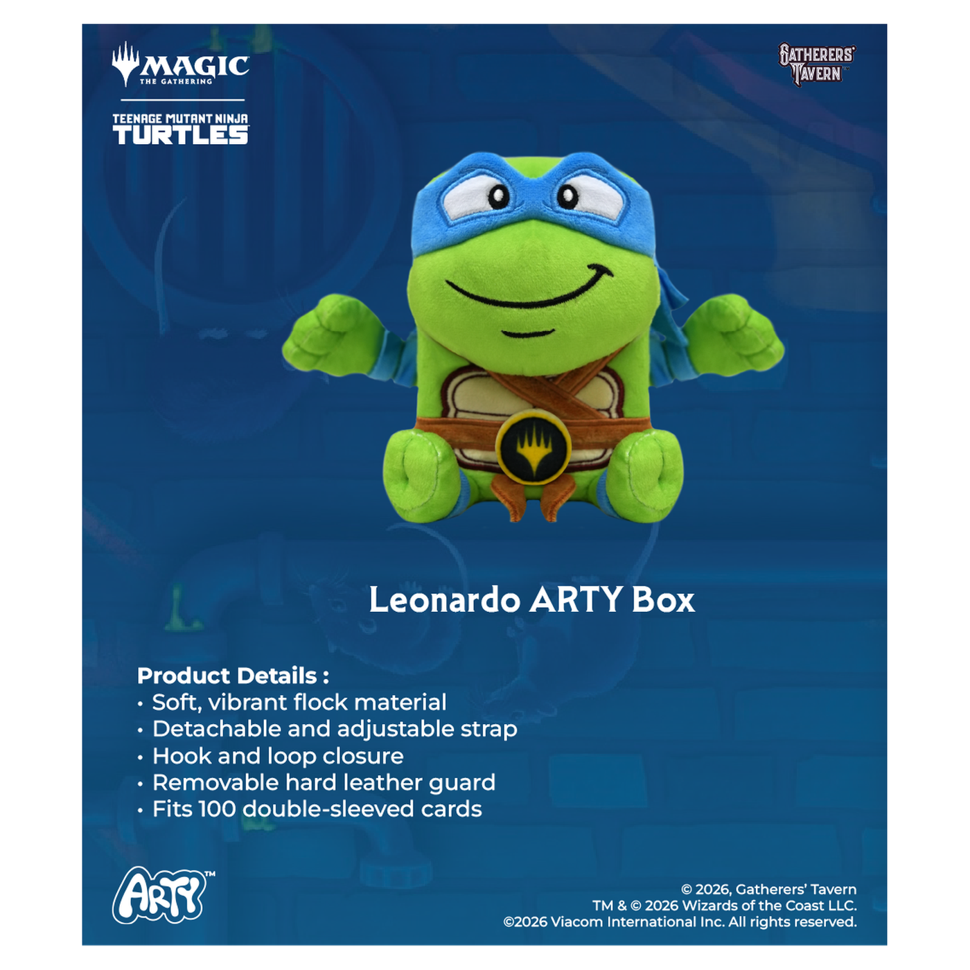 Gatherers' Tavern Magic: The Gathering art deck box with removable protective plastic guard and c - TMNT Leonardo - imagen 23