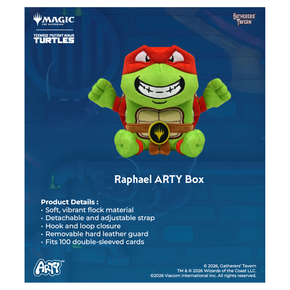 Gatherers' Tavern Magic: The Gathering art deck box with removable protective plastic guard and ca - TMNT Raphael - imagen 29