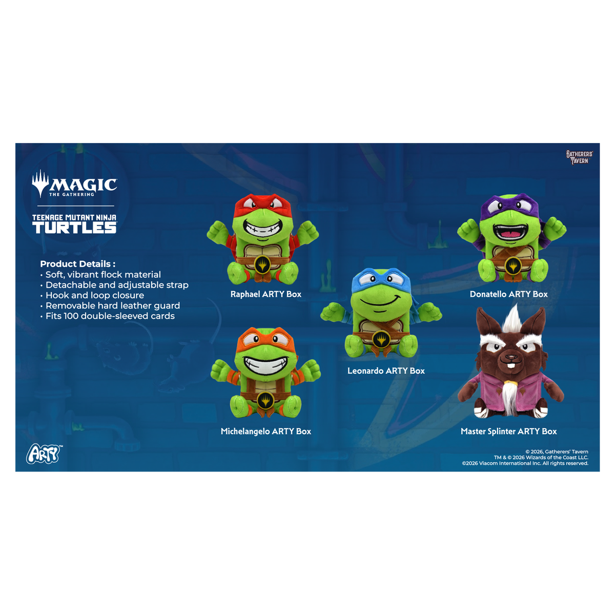 Gatherers' Tavern Magic: The Gathering art deck box with removable protective plastic guard and ca - TMNT Raphael - imagen 30