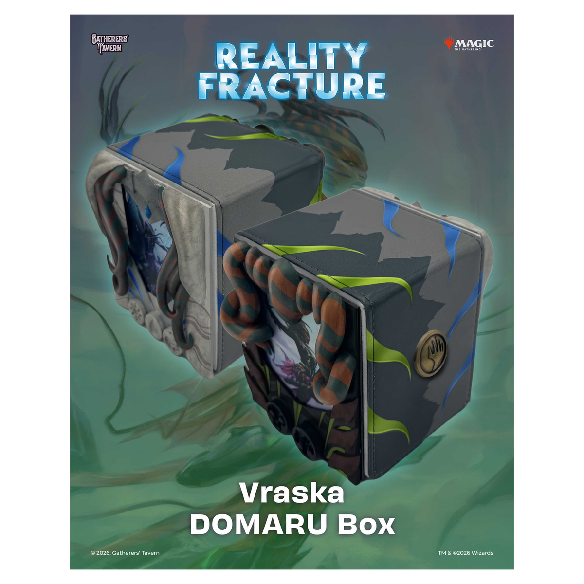 Gatherers' Tavern MTG Reality Fracture DOMARU Finest deck box with sculpted details and character design - Vraska - imagen 26