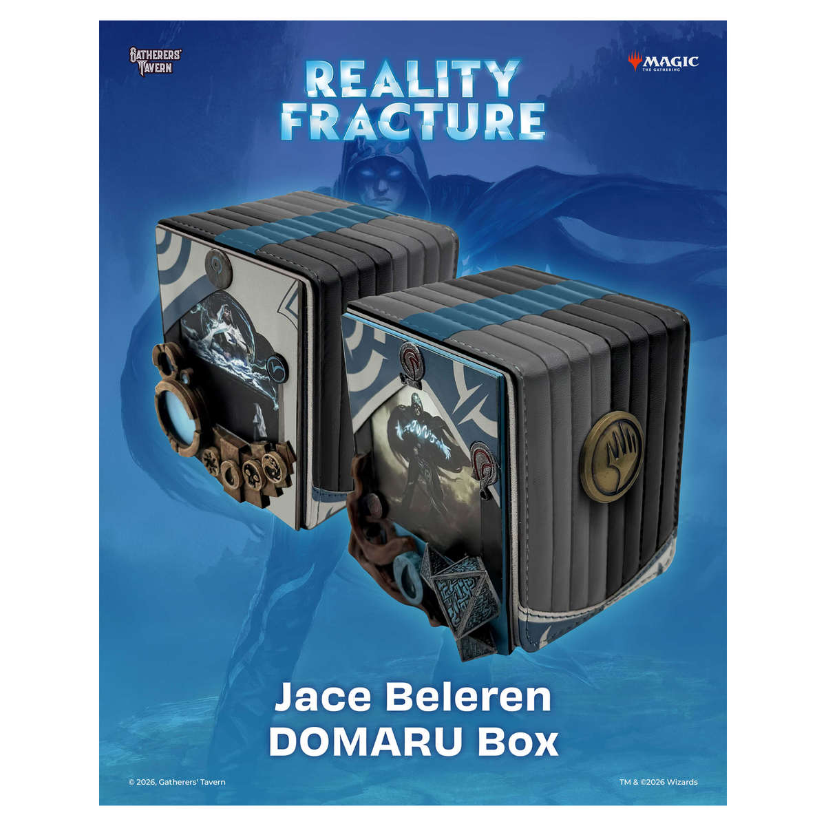 Gatherers' Tavern MTG Reality Fracture DOMARU Finest deck box with sculpted details and character - Jace Beleren - imagen 16