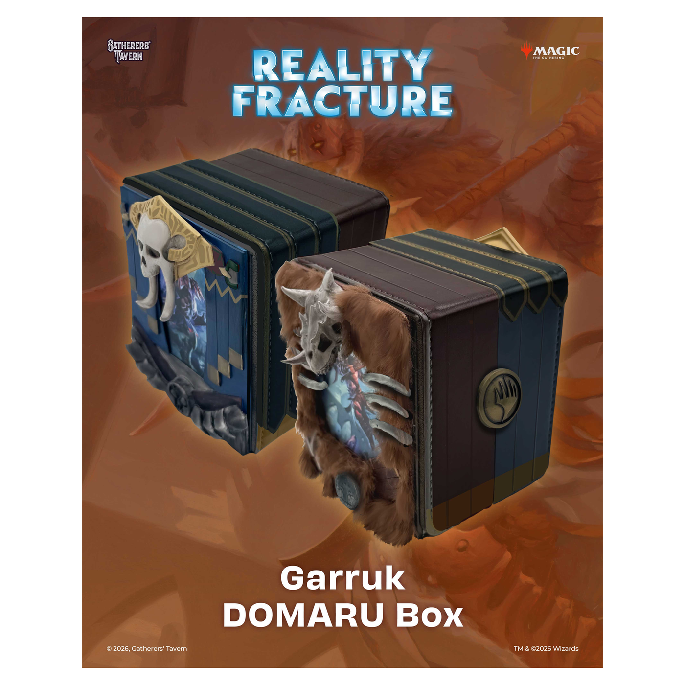 Gatherers' Tavern MTG Reality Fracture DOMARU Finest deck box with sculpted details and character design - Garruk - imagen 11