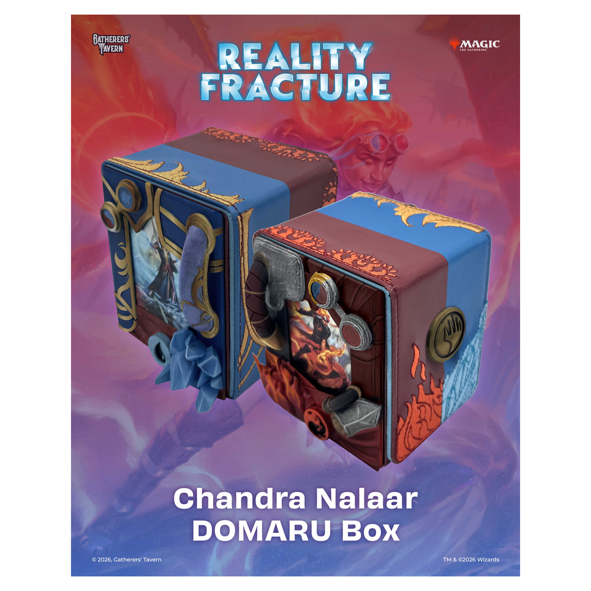 Gatherers' Tavern MTG Reality Fracture DOMARU Finest deck box with sculpted details and character - Chandra Nalaar - imagen 6