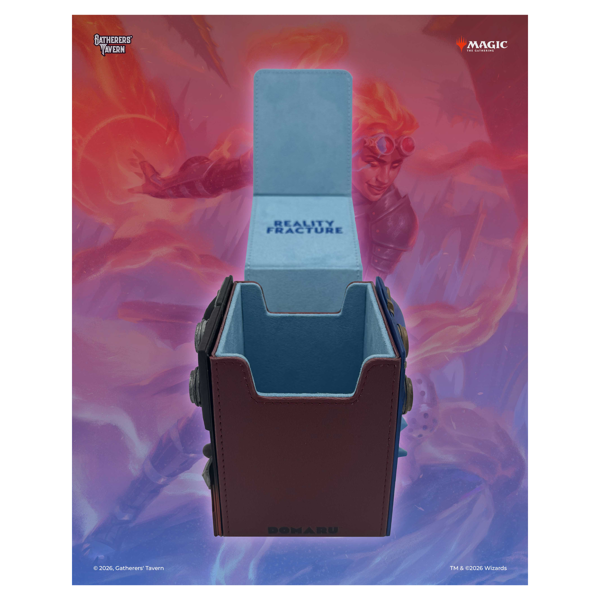 Gatherers' Tavern MTG Reality Fracture DOMARU Finest deck box with sculpted details and character - Chandra Nalaar - imagen 7