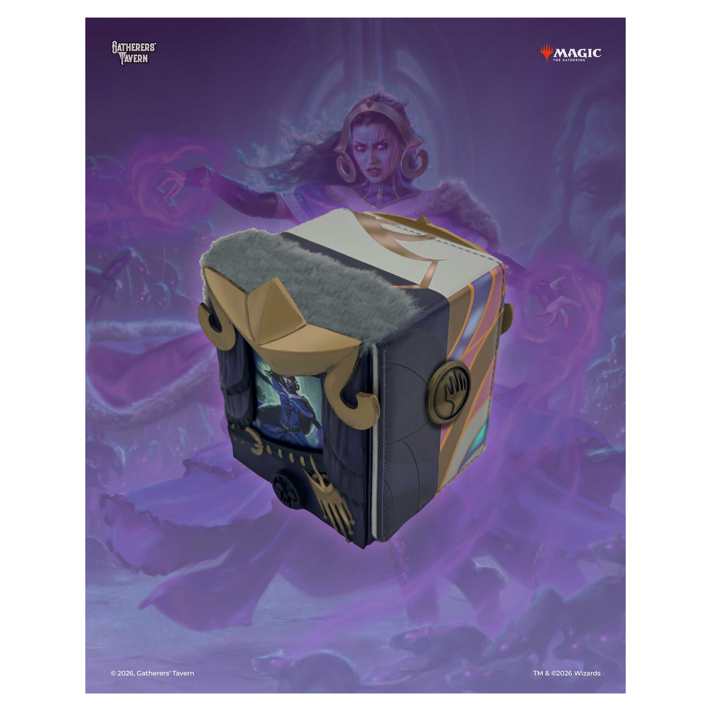 Gatherers' Tavern MTG Reality Fracture DOMARU Finest deck box with sculpted details and character - Liliana Vess - imagen 23