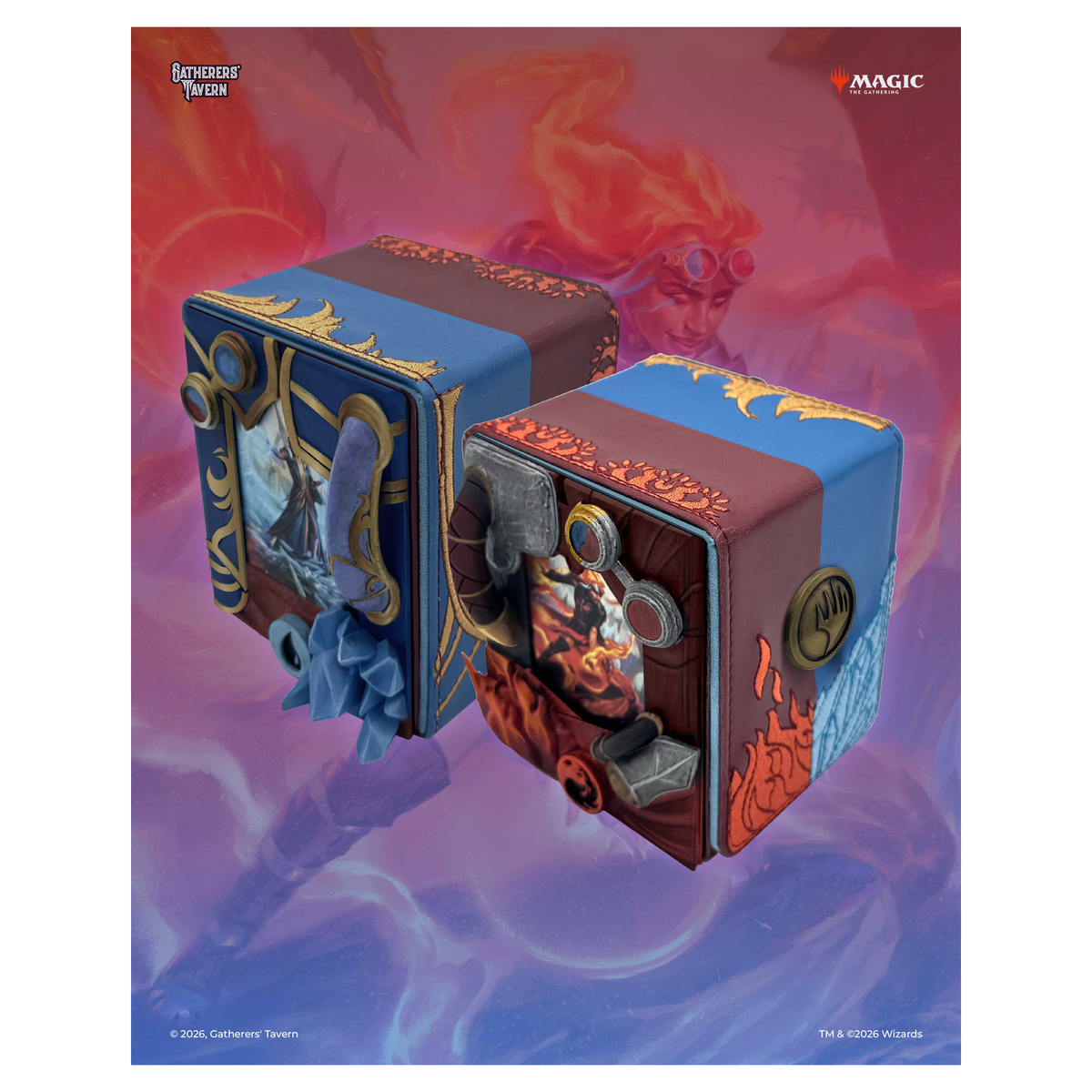 Gatherers' Tavern MTG Reality Fracture DOMARU Finest deck box with sculpted details and character - Chandra Nalaar - imagen 8