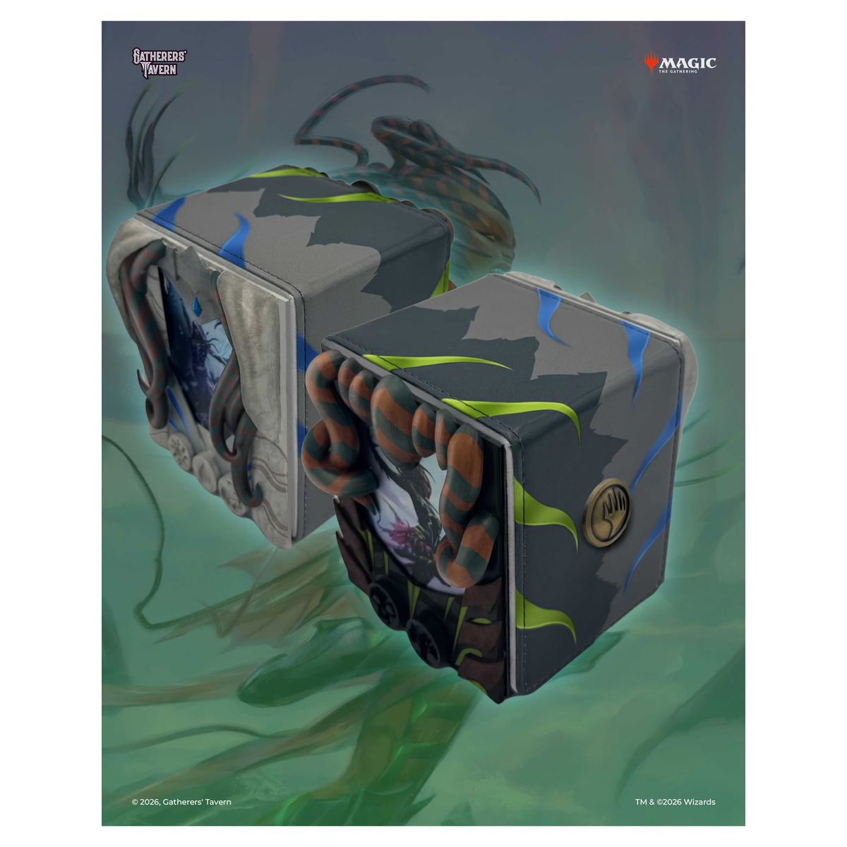 Gatherers' Tavern MTG Reality Fracture DOMARU Finest deck box with sculpted details and character design - Vraska - imagen 29