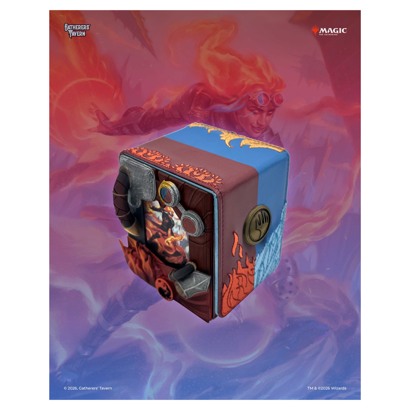 Gatherers' Tavern MTG Reality Fracture DOMARU Finest deck box with sculpted details and character - Chandra Nalaar - imagen 9