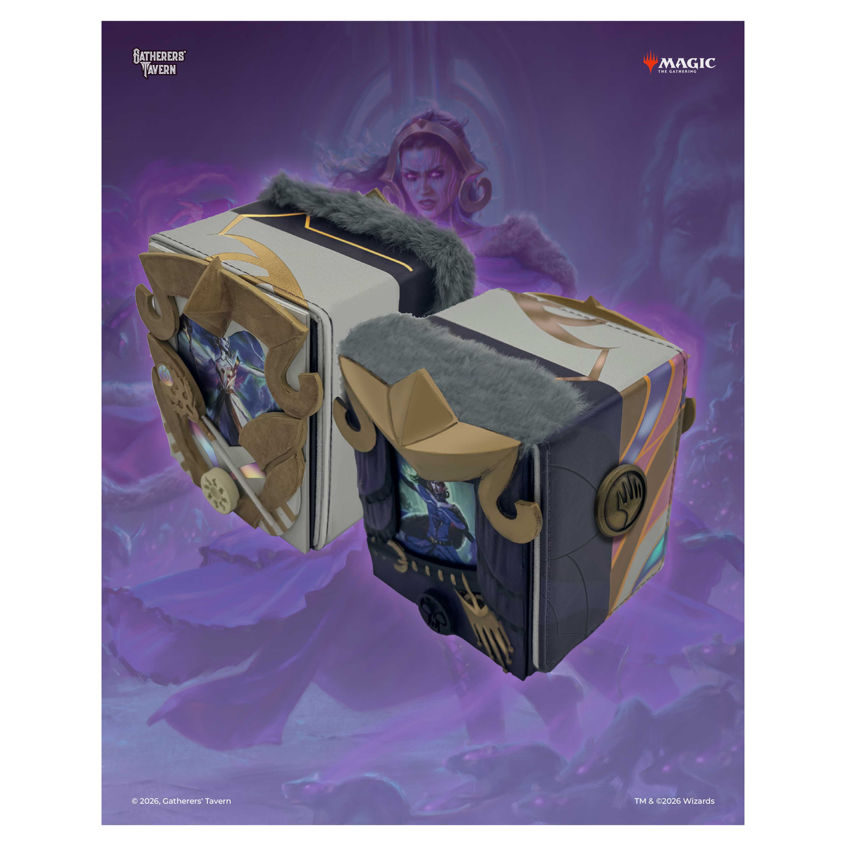 Gatherers' Tavern MTG Reality Fracture DOMARU Finest deck box with sculpted details and character - Liliana Vess - imagen 24