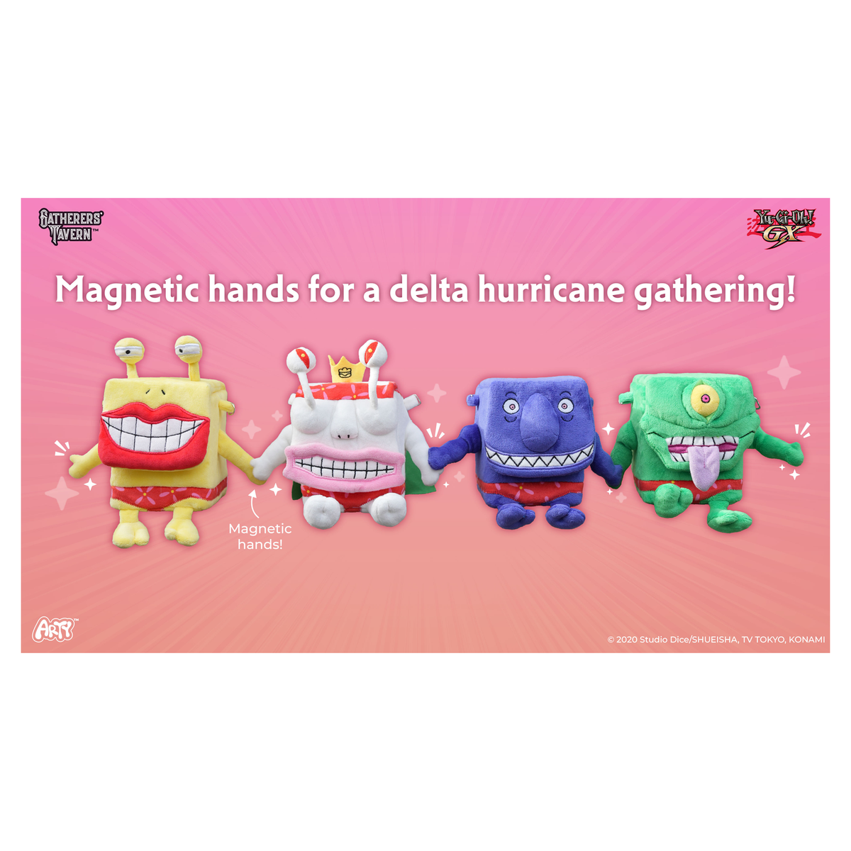 Gatherers' Tavern Yu-Gi-Oh! Ojama ARTY Bag character with magnetic linking hands - Green - imagen 11