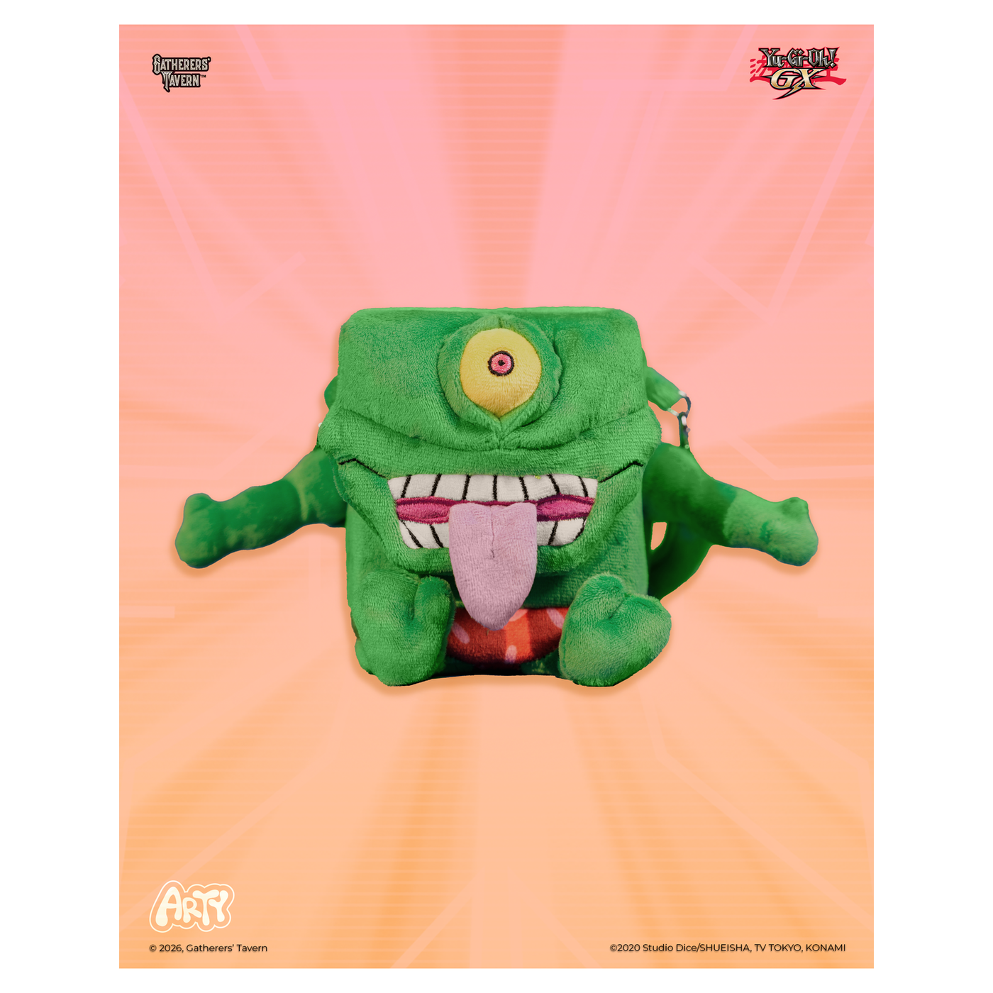 Gatherers' Tavern Yu-Gi-Oh! Ojama ARTY Bag character with magnetic linking hands - Green - imagen 12