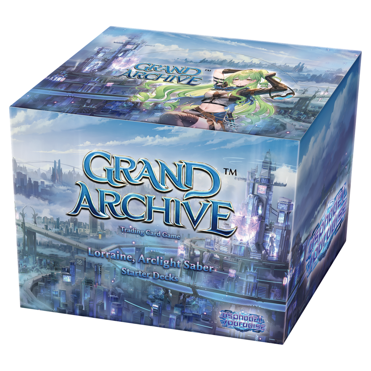 Grand Archive TCG starter deck display box featuring Lorraine, Arclight Saber with fire and arcane elements - imagen 2