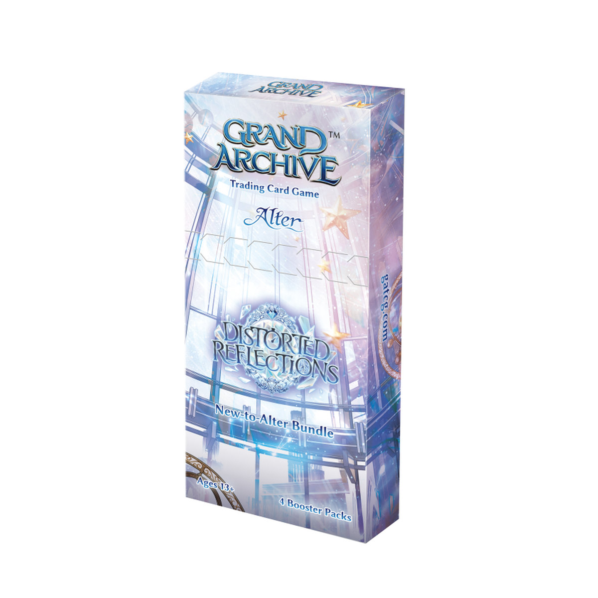 Four sealed booster packs of Grand Archive TCG Distorted Reflections New-To-Alter Bundle in English