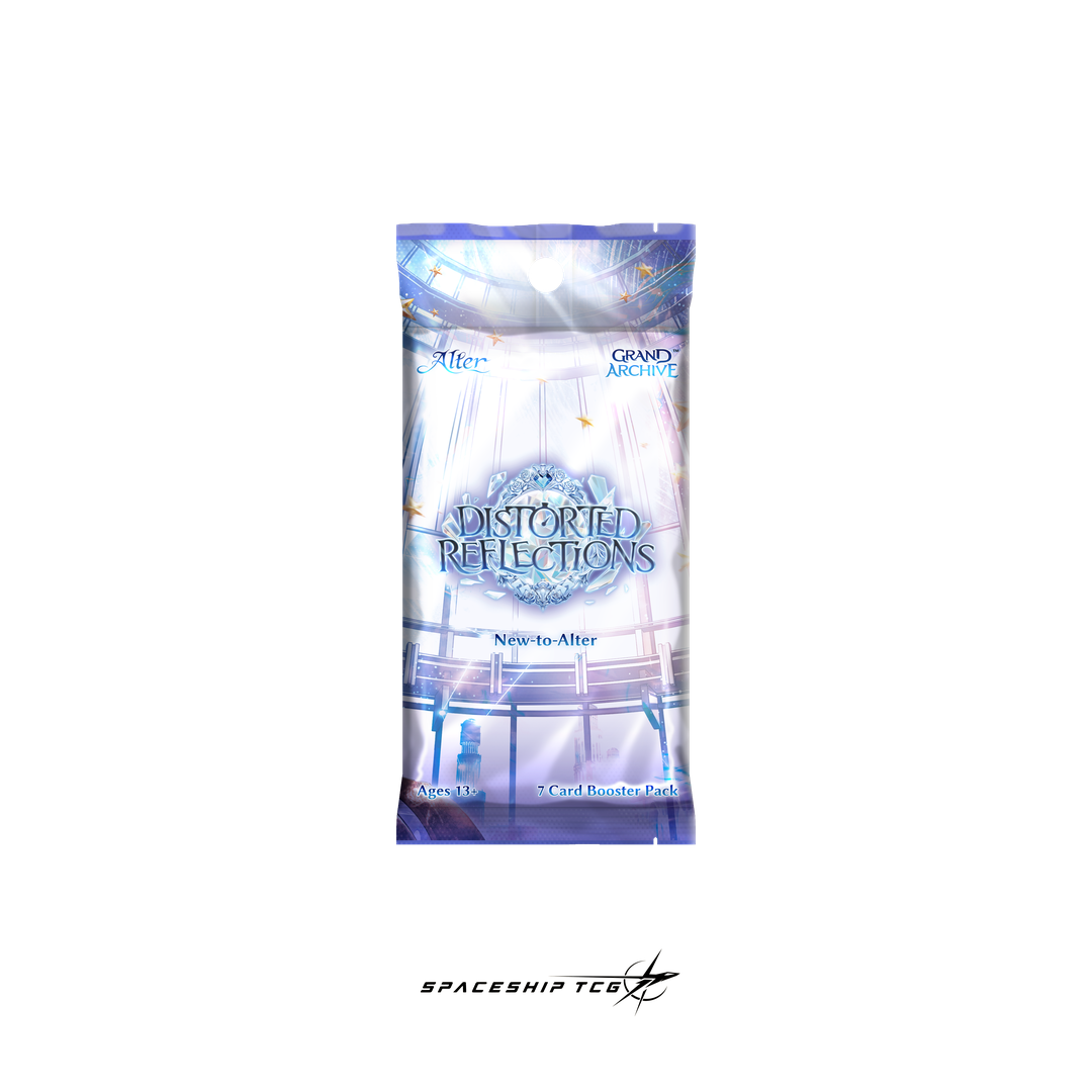 Four booster packs of Grand Archive TCG Distorted Reflections Alter Edition with foil promo card - imagen 3