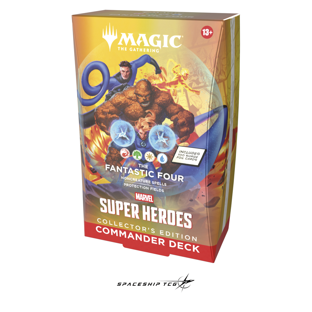 MTG Marvel Super Heroes Collector Deck Display with 4 premium 100-card Commander decks - English Collector Edition factory sealed - Alternative Angle
