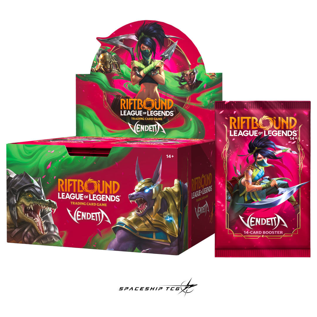 Riftbound League of Legends TCG Vendetta Booster Display - 24 English booster packs with new Champions - Contents