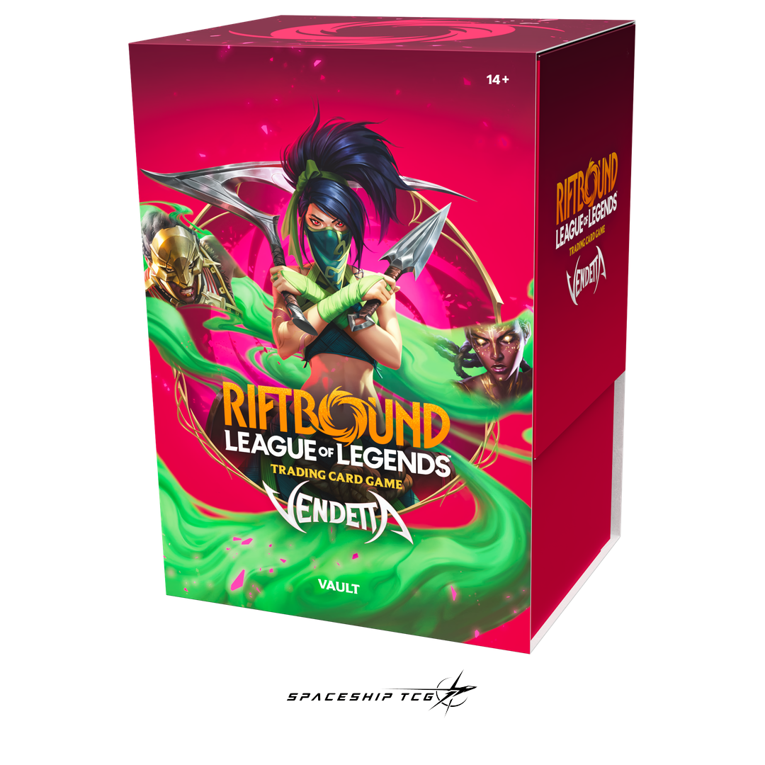 Riftbound League of Legends TCG Vendetta Vault - English bundle with 6 boosters and storage box - Box Back